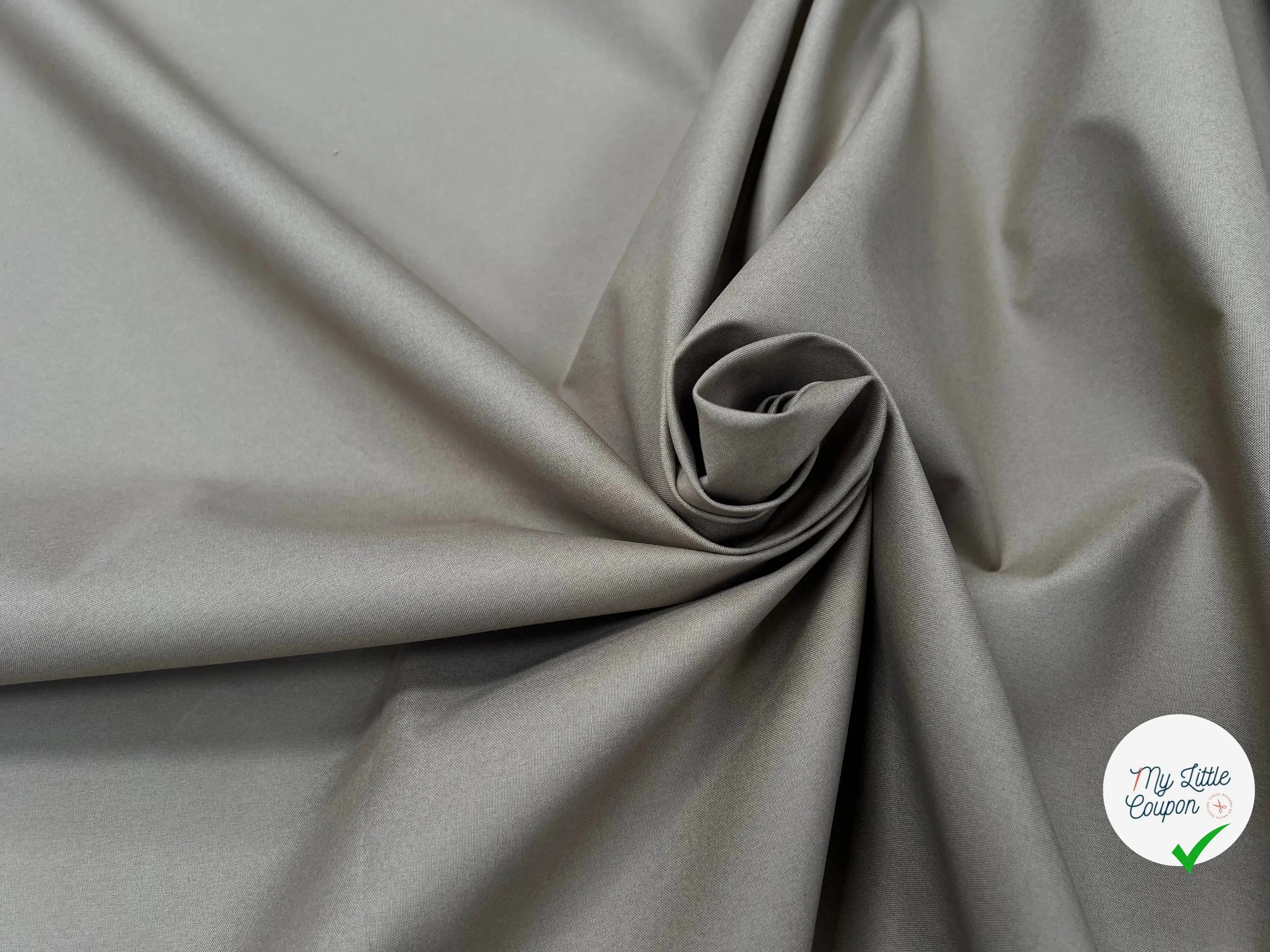 GABARDINE FINE CAMBRIC COTON TAUPE - My Little Coupon