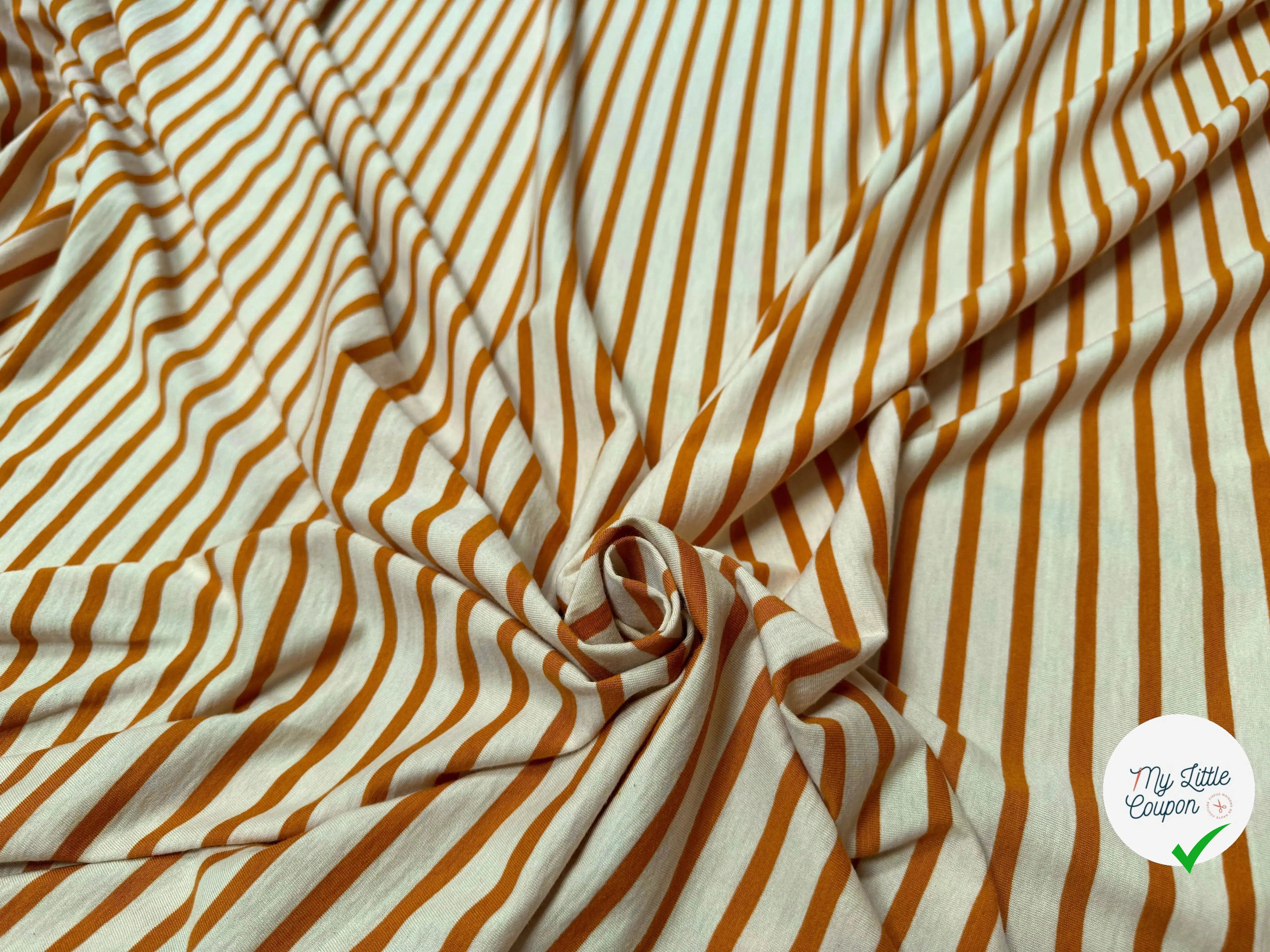 JERSEY DE COTON RAYURES PAIN D'ÉPICES - My Little Coupon