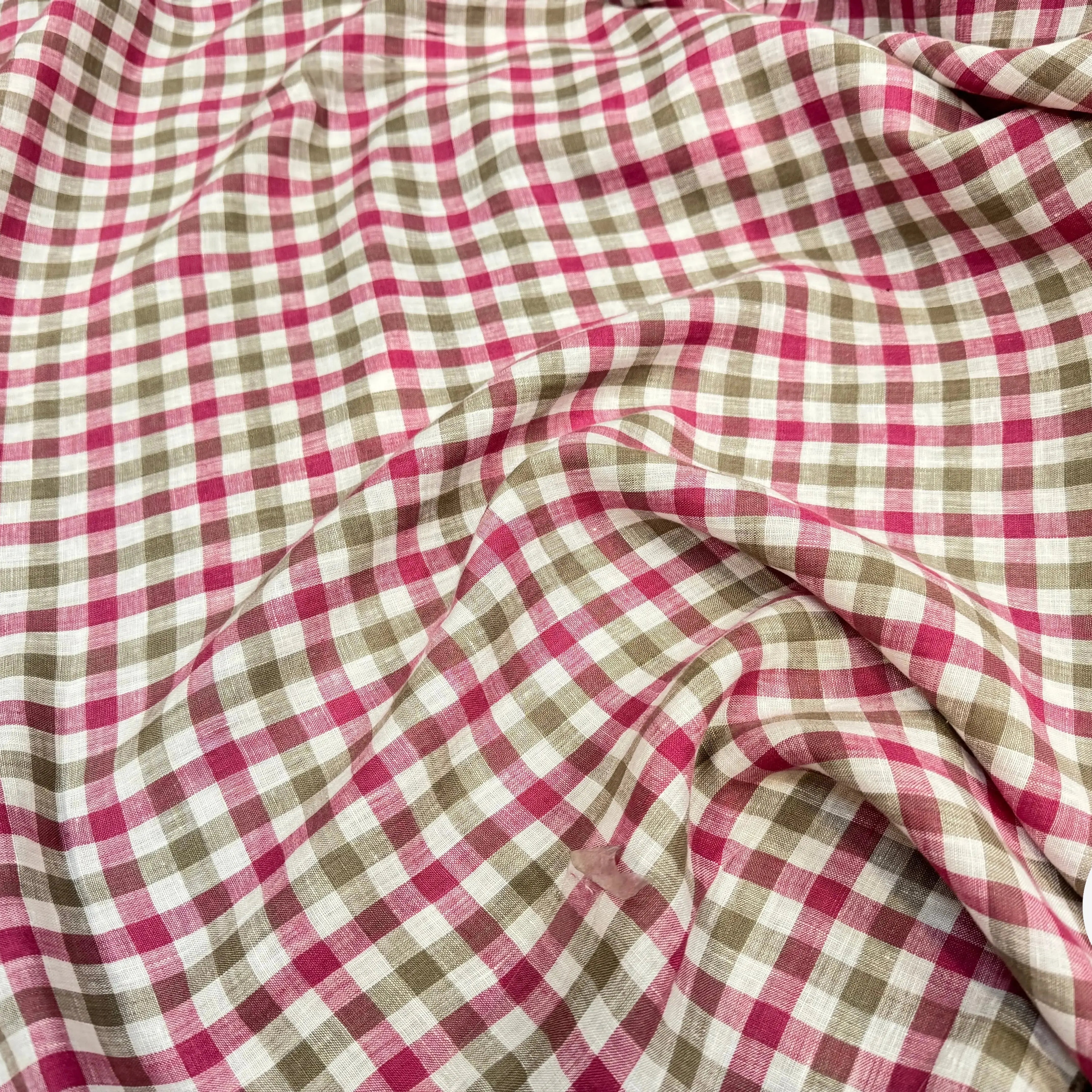 LIN VICHY ROSE BLANC MARRON - My Little Coupon