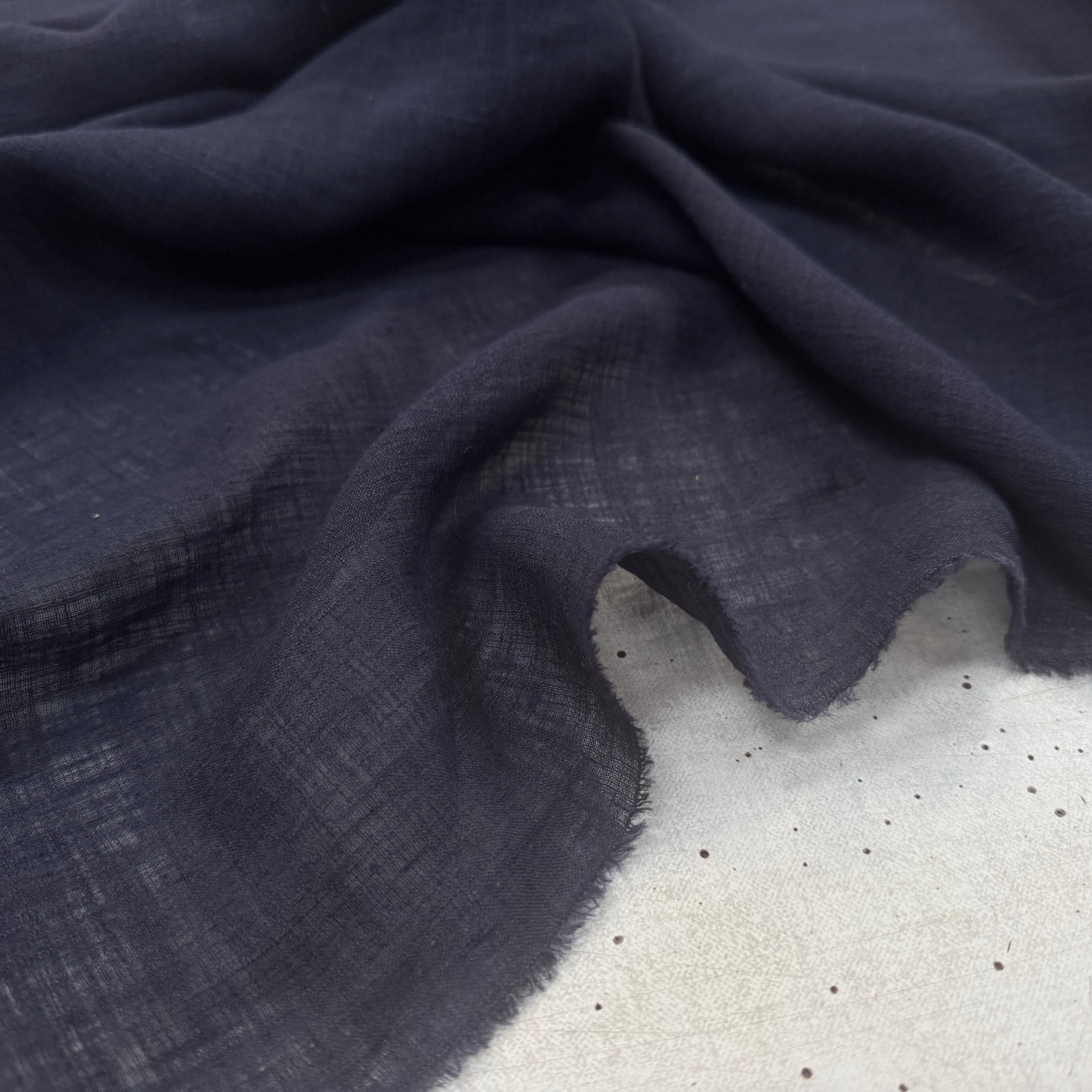 LINEN SILK VOILE, Ink Navy - My Little Coupon