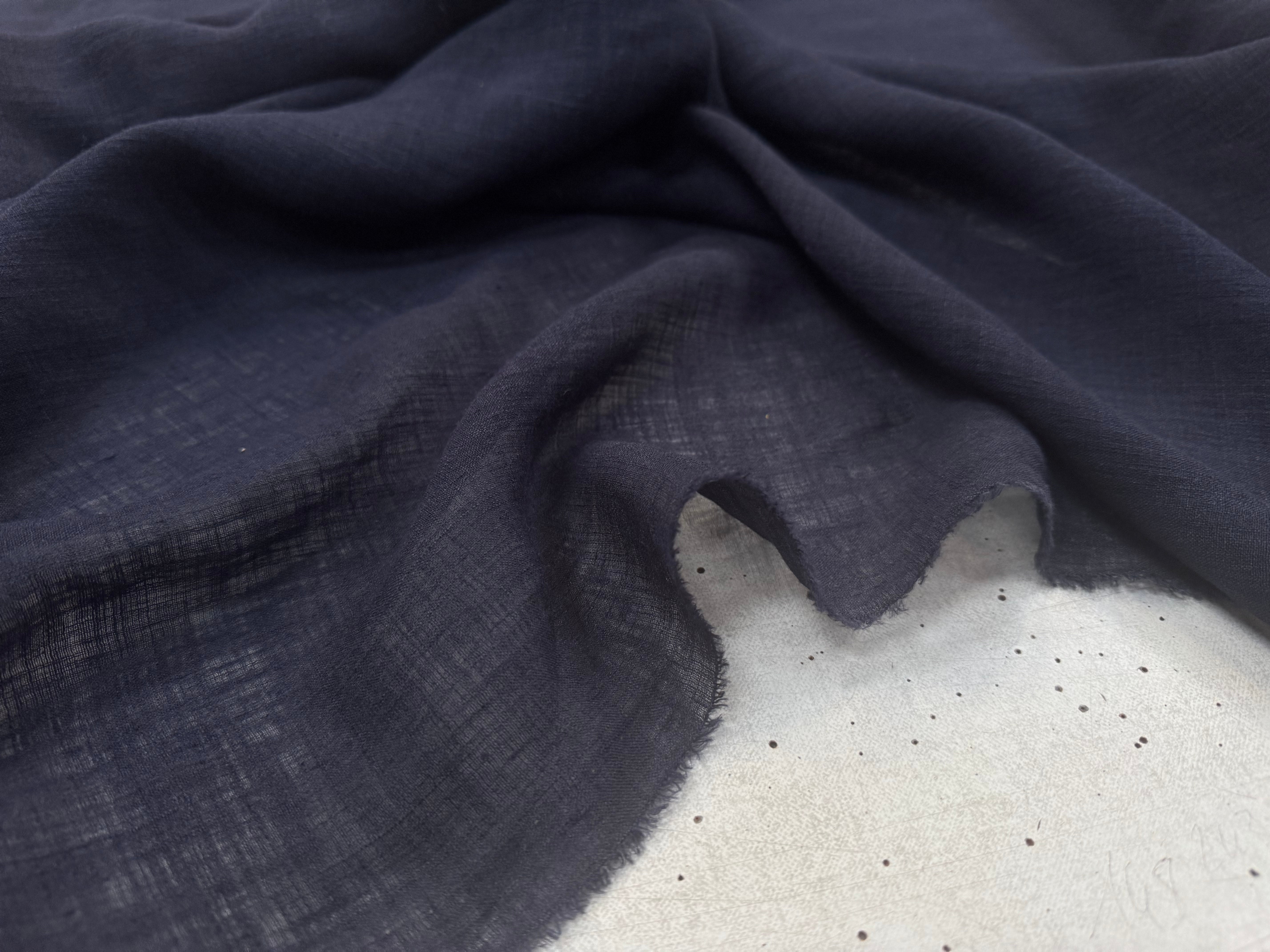 LINEN SILK VOILE, Ink Navy - My Little Coupon