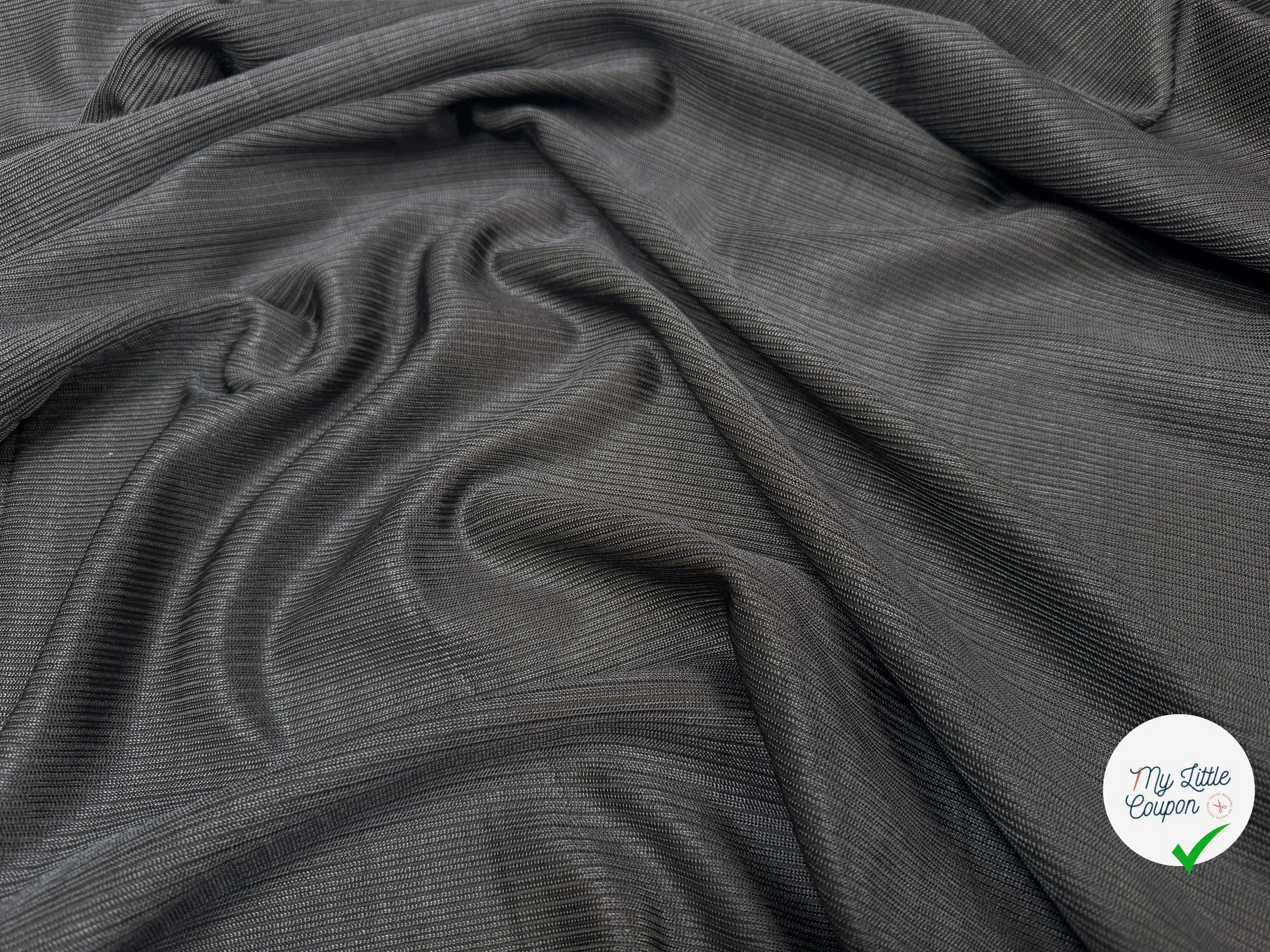 MAILLE COTON COTELEE GRIS VERDE - My Little Coupon