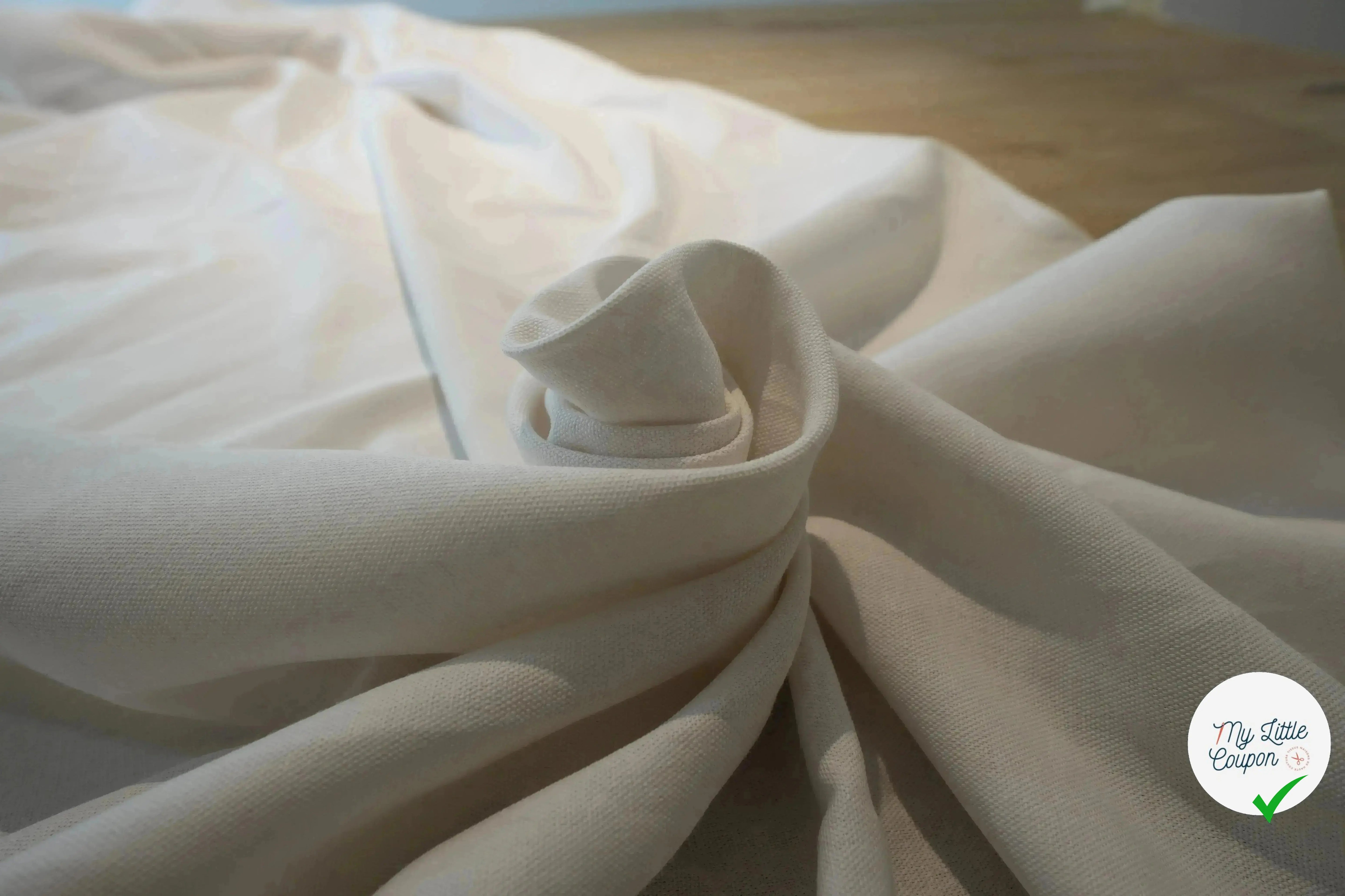 NATTÉ COTON LIN BLANC LAIZE 2M80 - My Little Coupon
