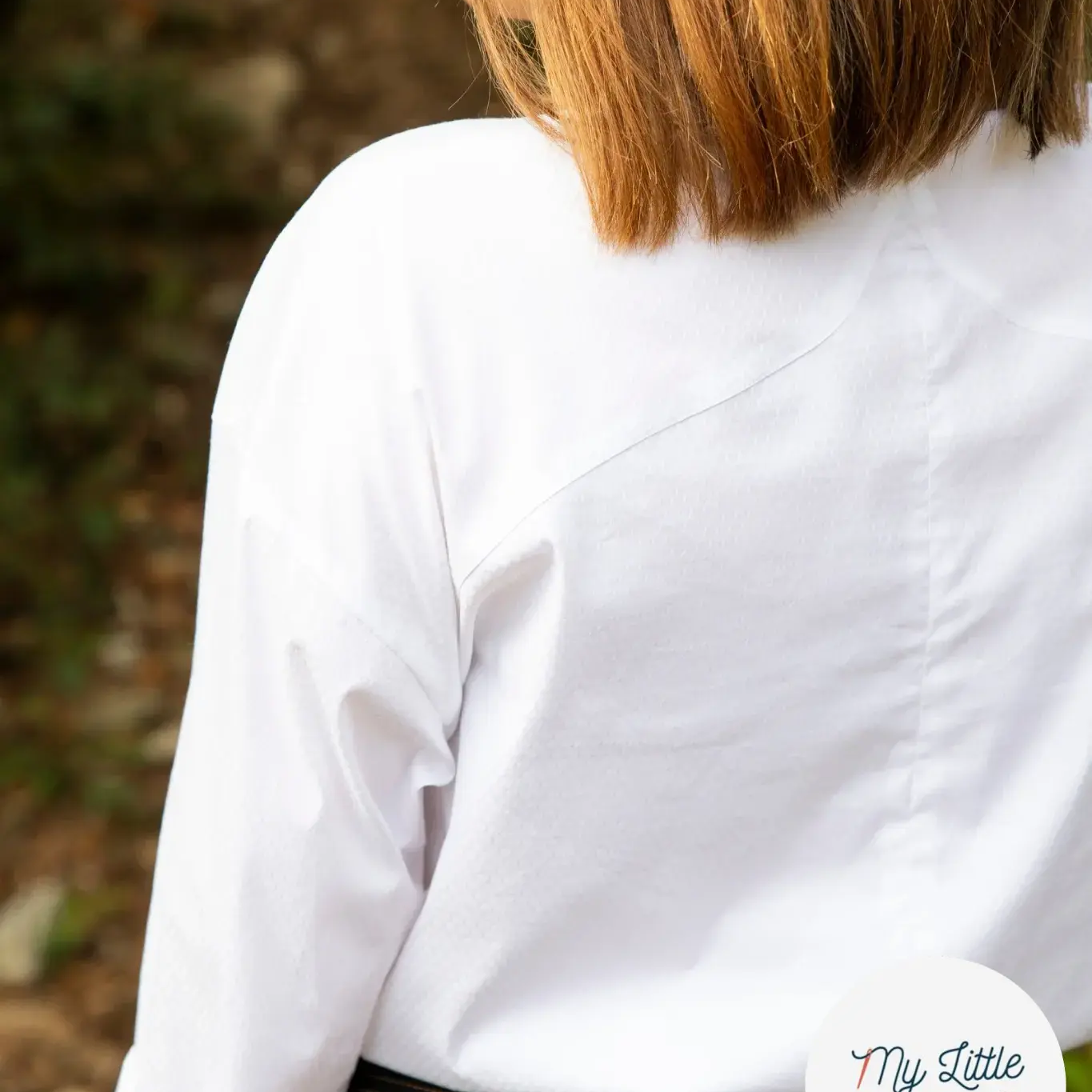 POPELINE BLANC JACQUARD MOTIF CIRCULAIRE - My Little Coupon