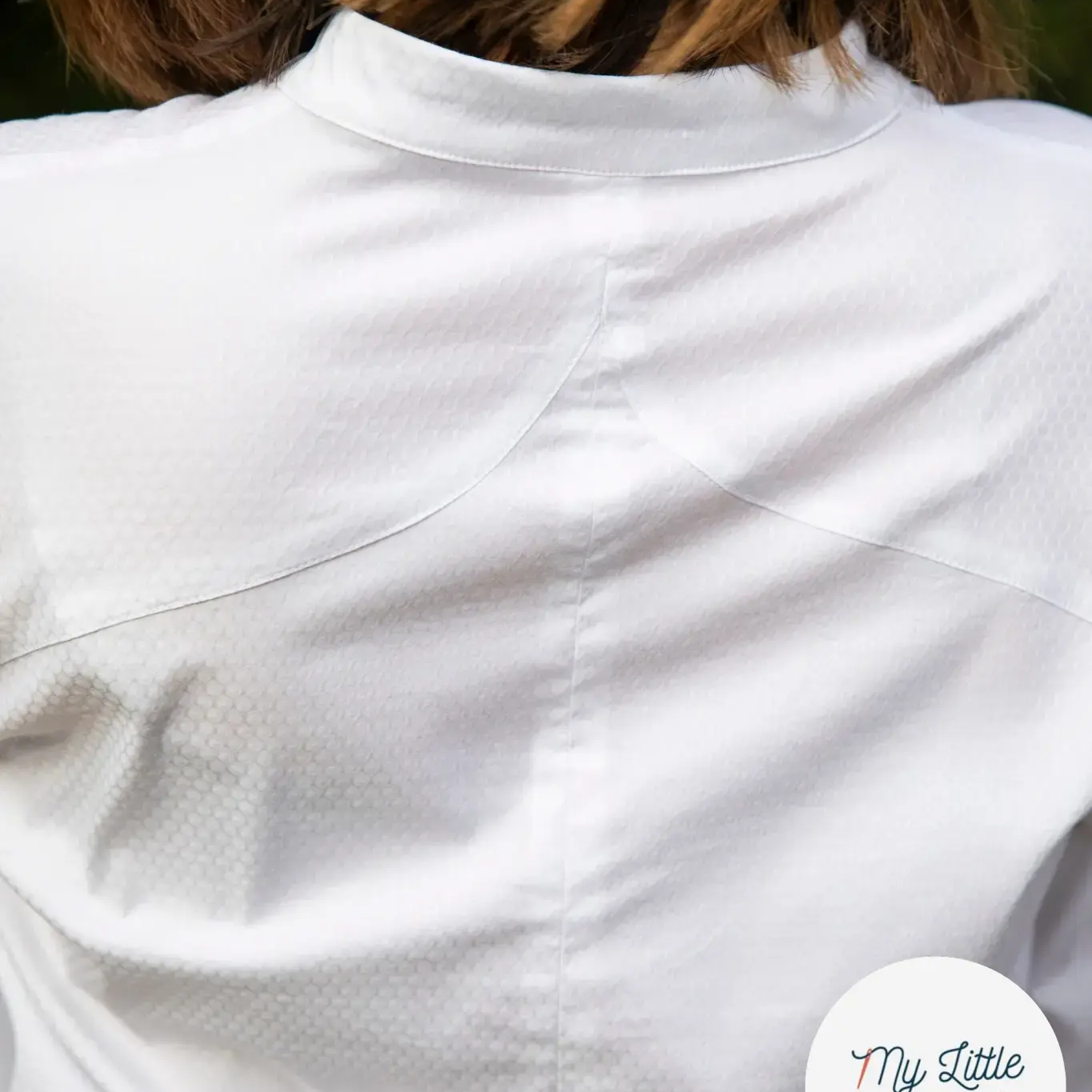 POPELINE BLANC JACQUARD MOTIF CIRCULAIRE - My Little Coupon