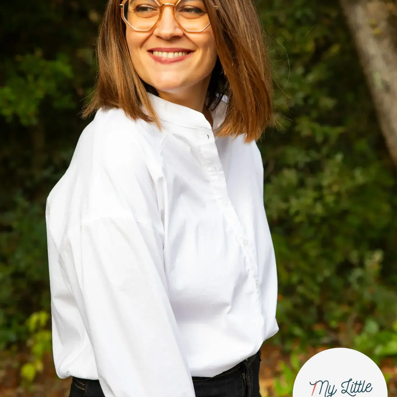 POPELINE BLANC JACQUARD MOTIF CIRCULAIRE - My Little Coupon