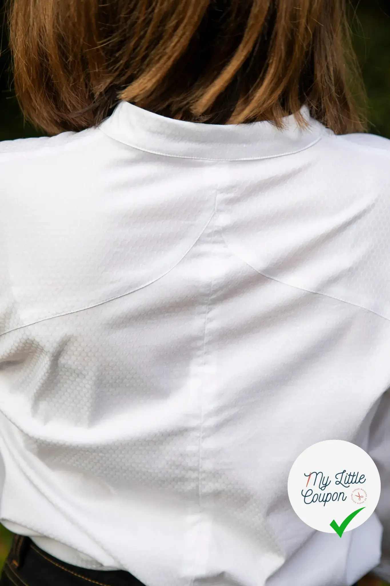 POPELINE BLANC JACQUARD MOTIF CIRCULAIRE - My Little Coupon