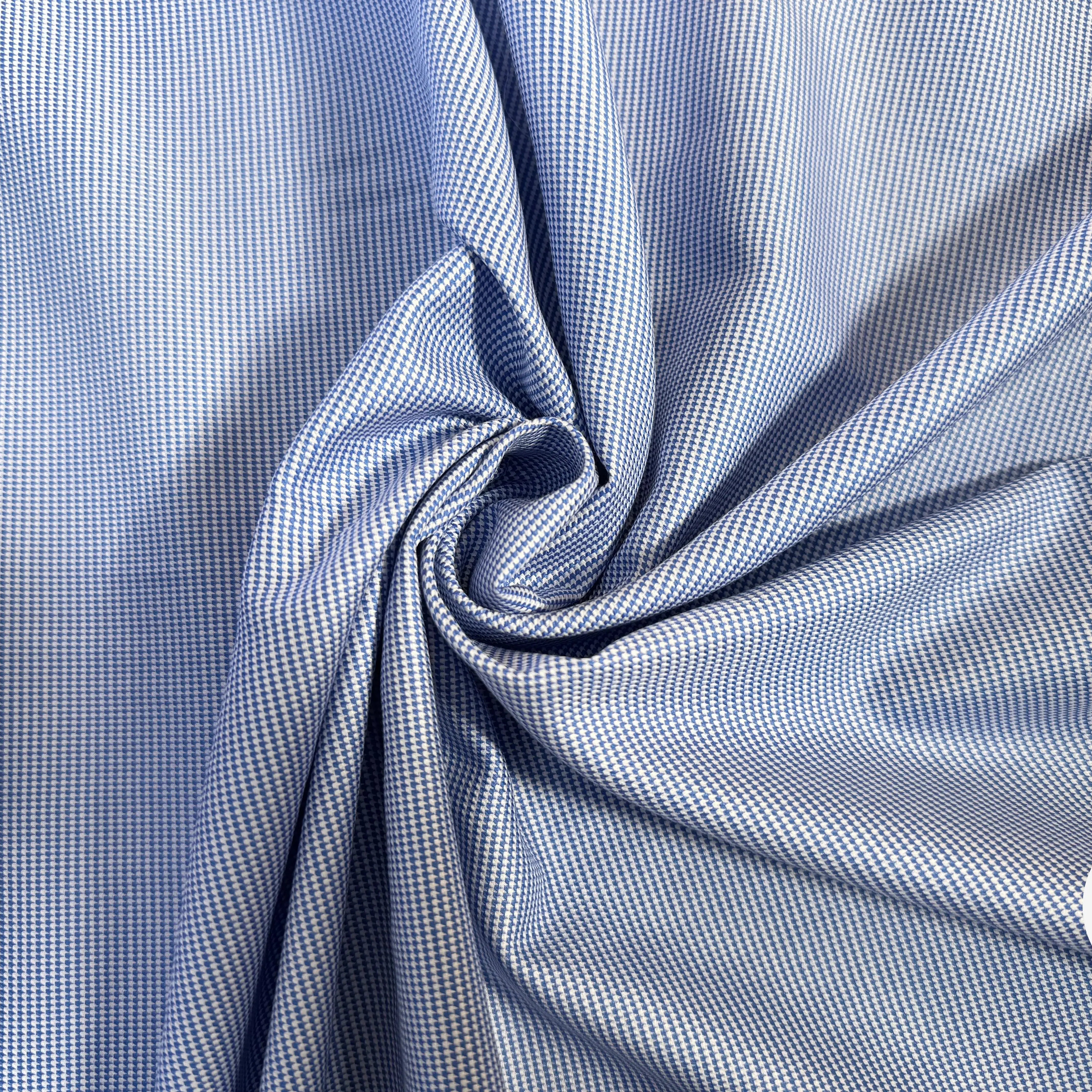 POPELINE DE COTON 100% COTON MOTIFS GÉOMÉTRIQUES 3D BLEU ET BLANC - My Little Coupon