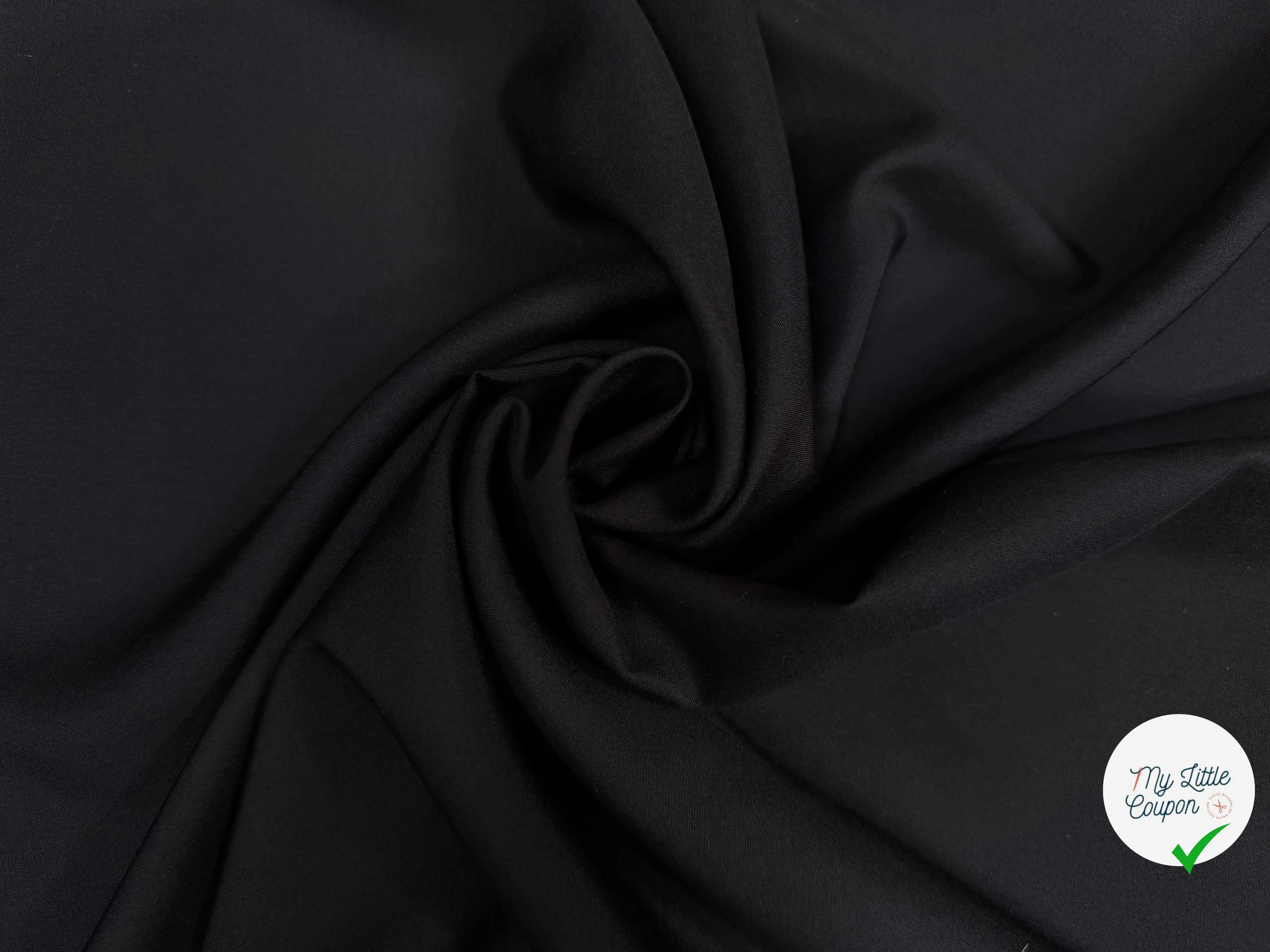 POPELINE DE SOIE, Black - My Little Coupon