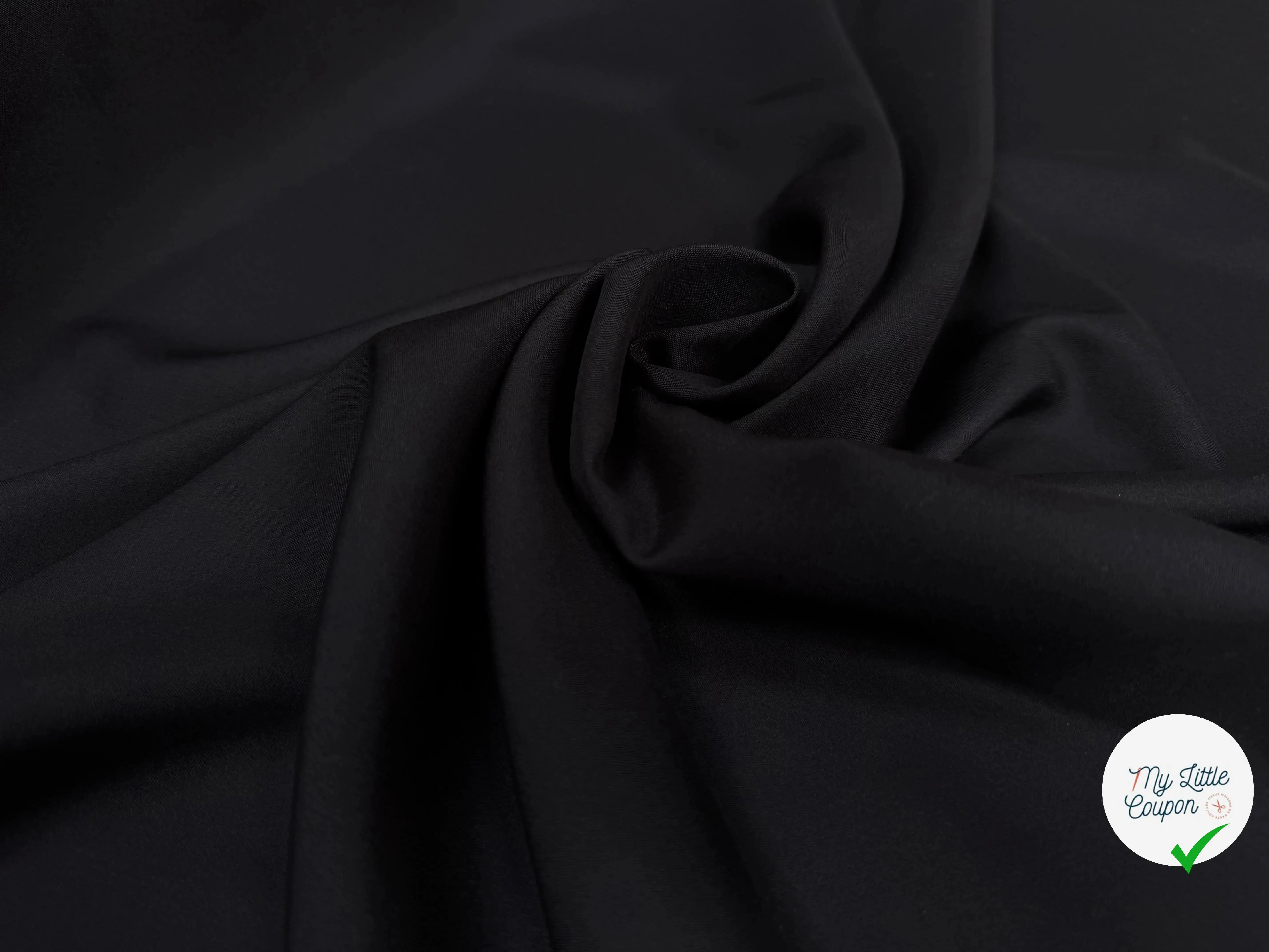POPELINE DE SOIE, Black - My Little Coupon