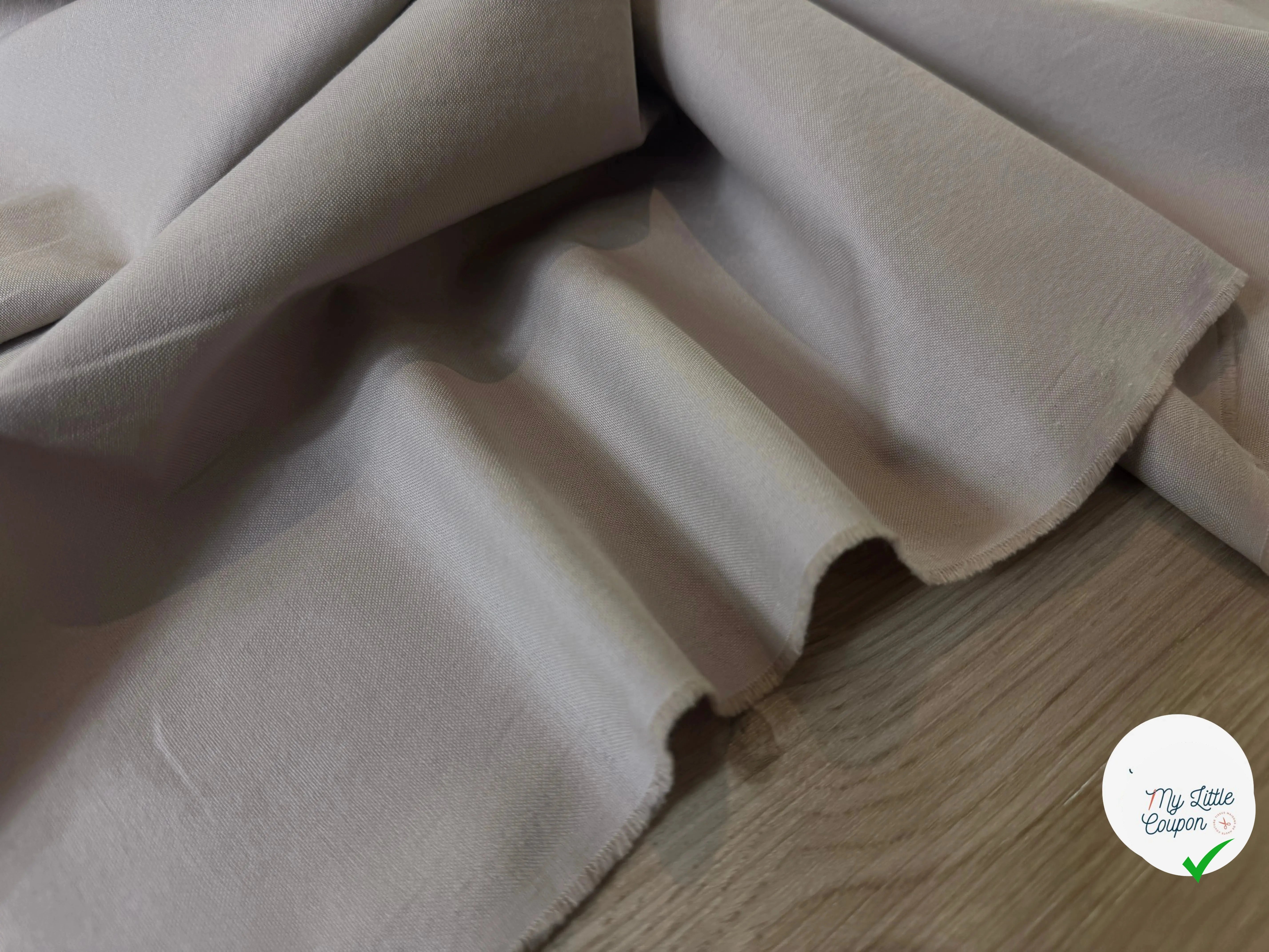 RECYCLED COTTON HEAVY POPLIN, Dusty Beige - My Little Coupon