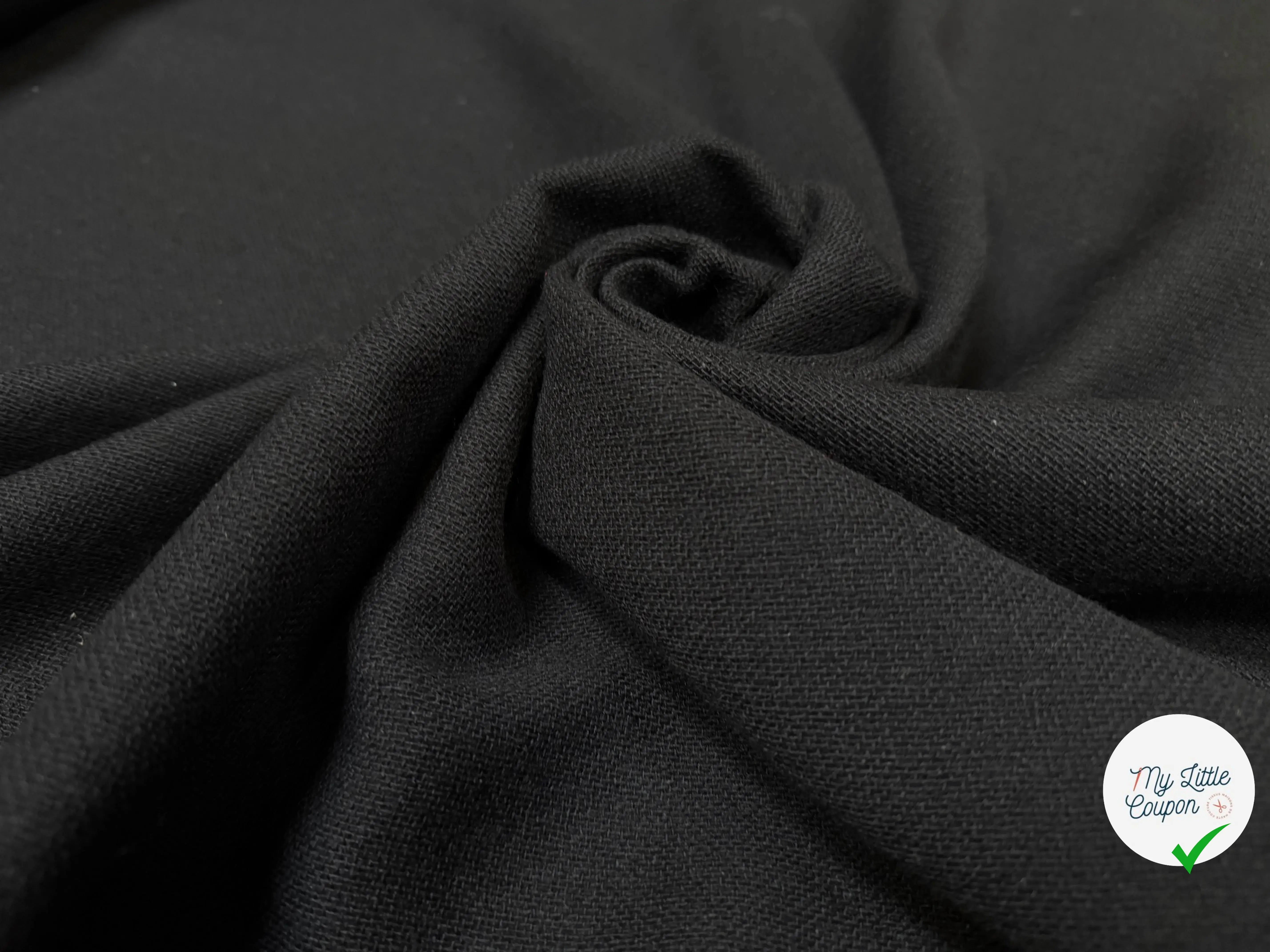 RUSTIC WOOL GAUZE, Black - My Little Coupon