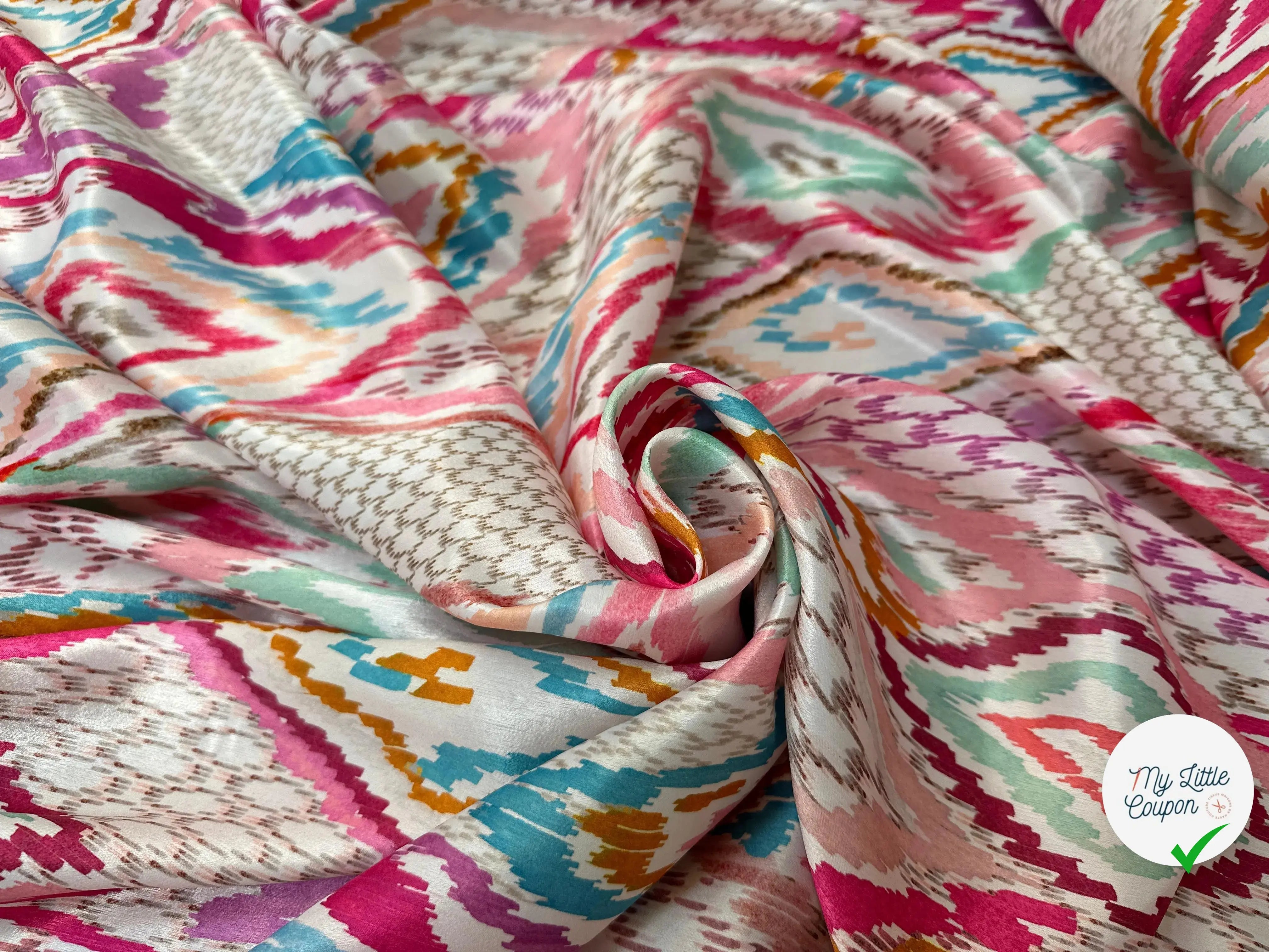 SATIN VELOUTÉ AQUARELLA ROSIE - My Little Coupon