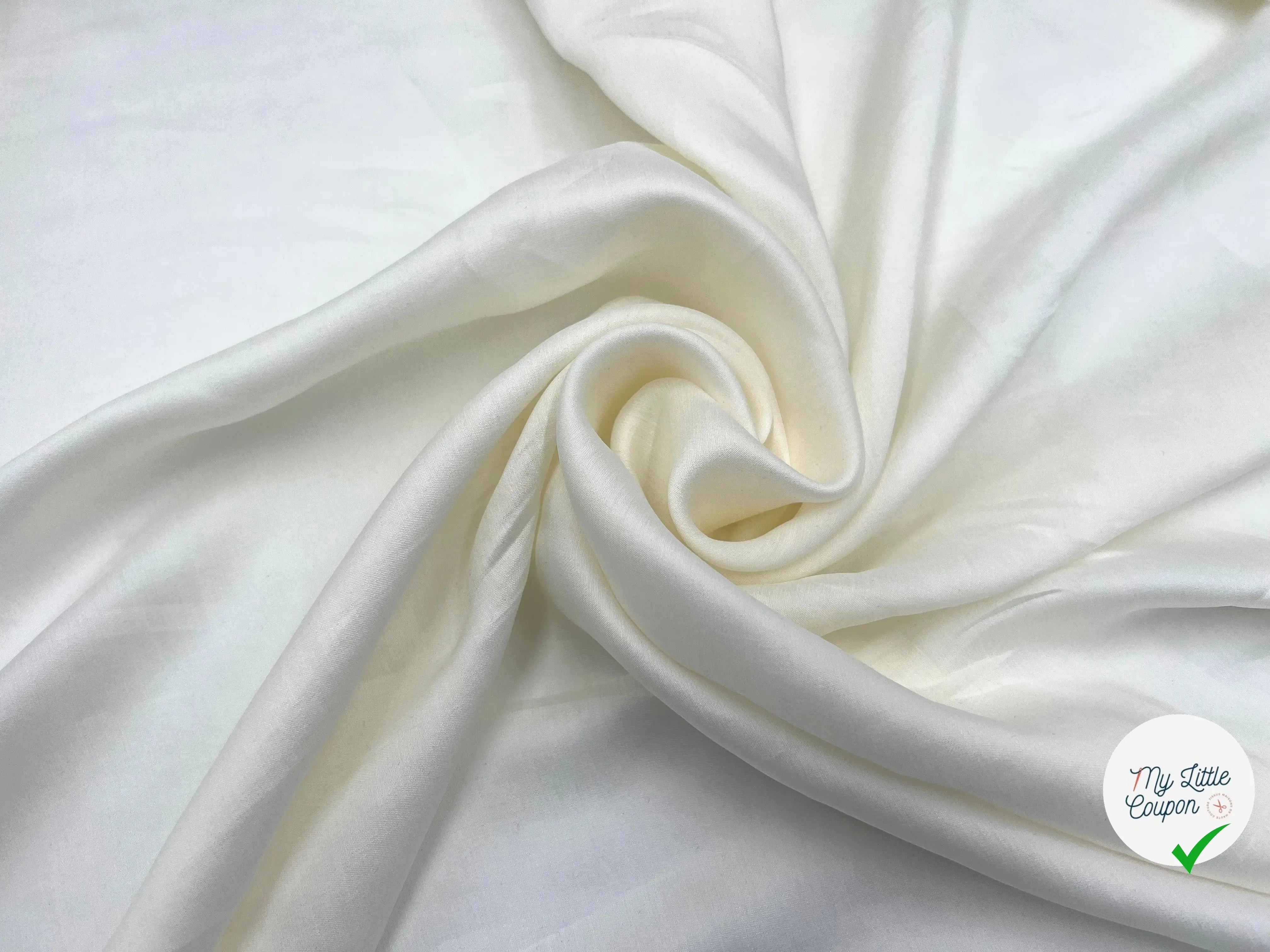 TISSU LYOCELL® BLANC CASSÉ - My Little Coupon - tissu - coudre