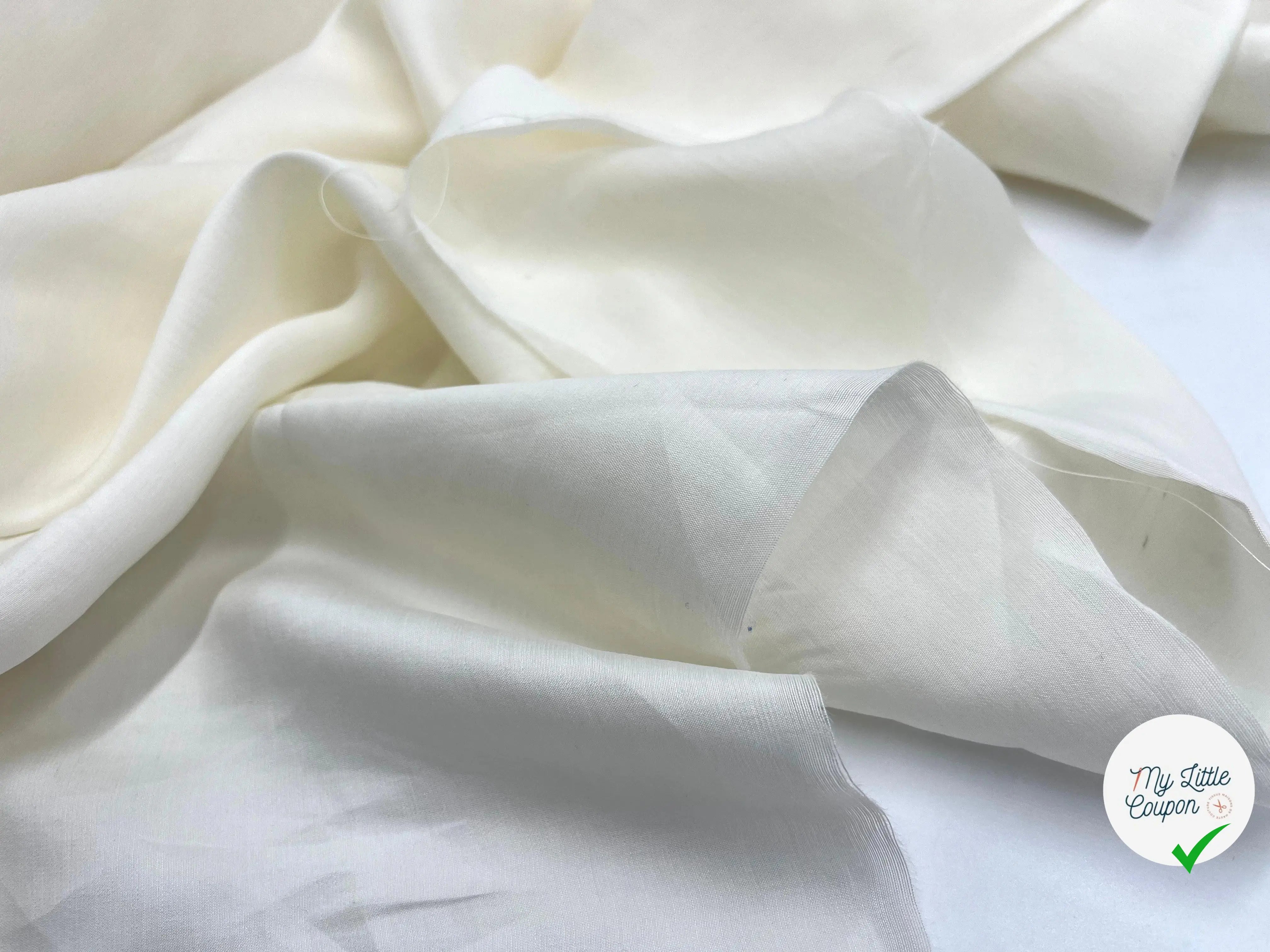 TISSU LYOCELL® BLANC CASSÉ - My Little Coupon - tissu - coudre