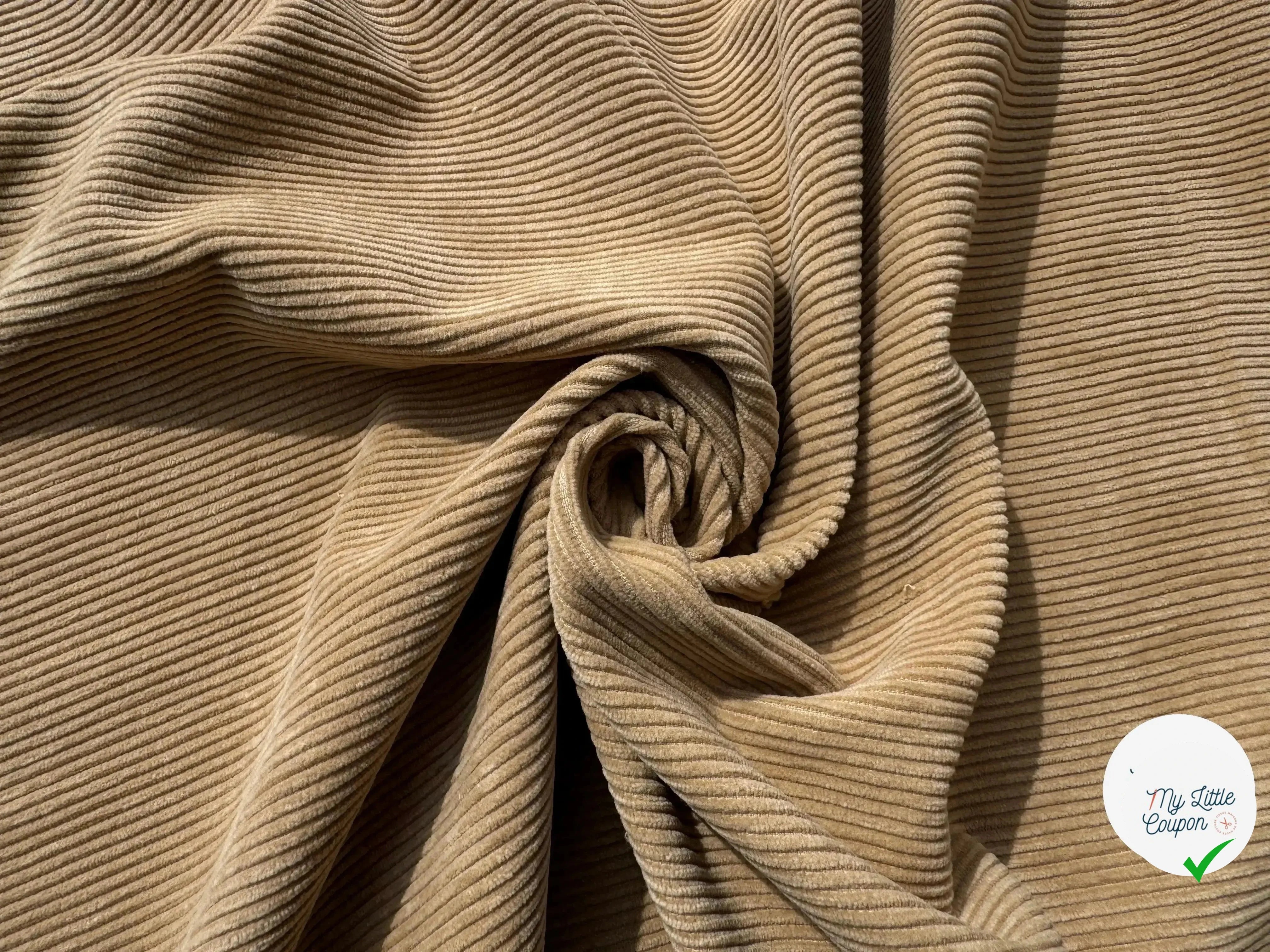 VELOURS COTTON CORDUROY, Pearl Beige - My Little Coupon