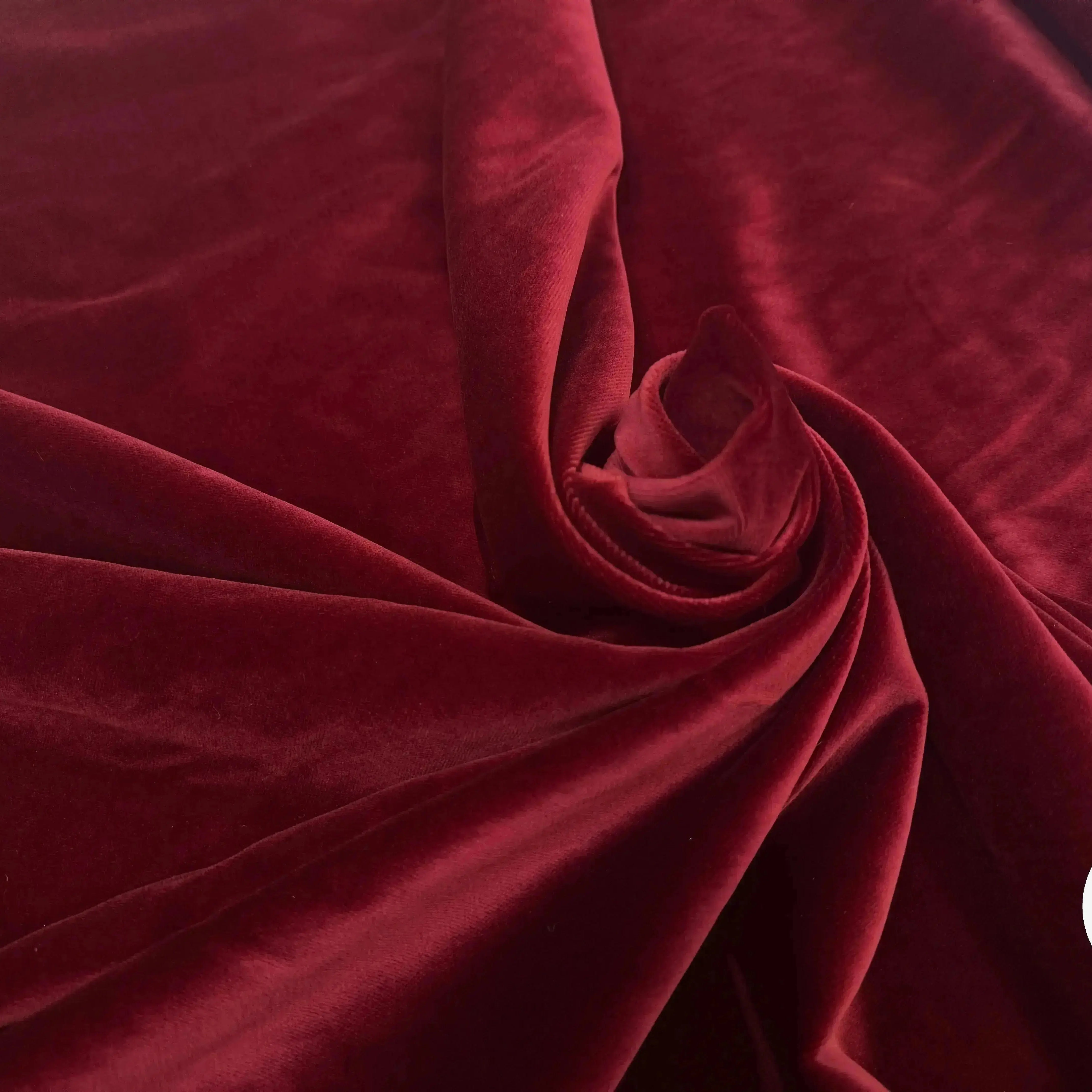 VELOURS DE COTON NIEDIECK ROUGE LIE DE VIN - My Little Coupon