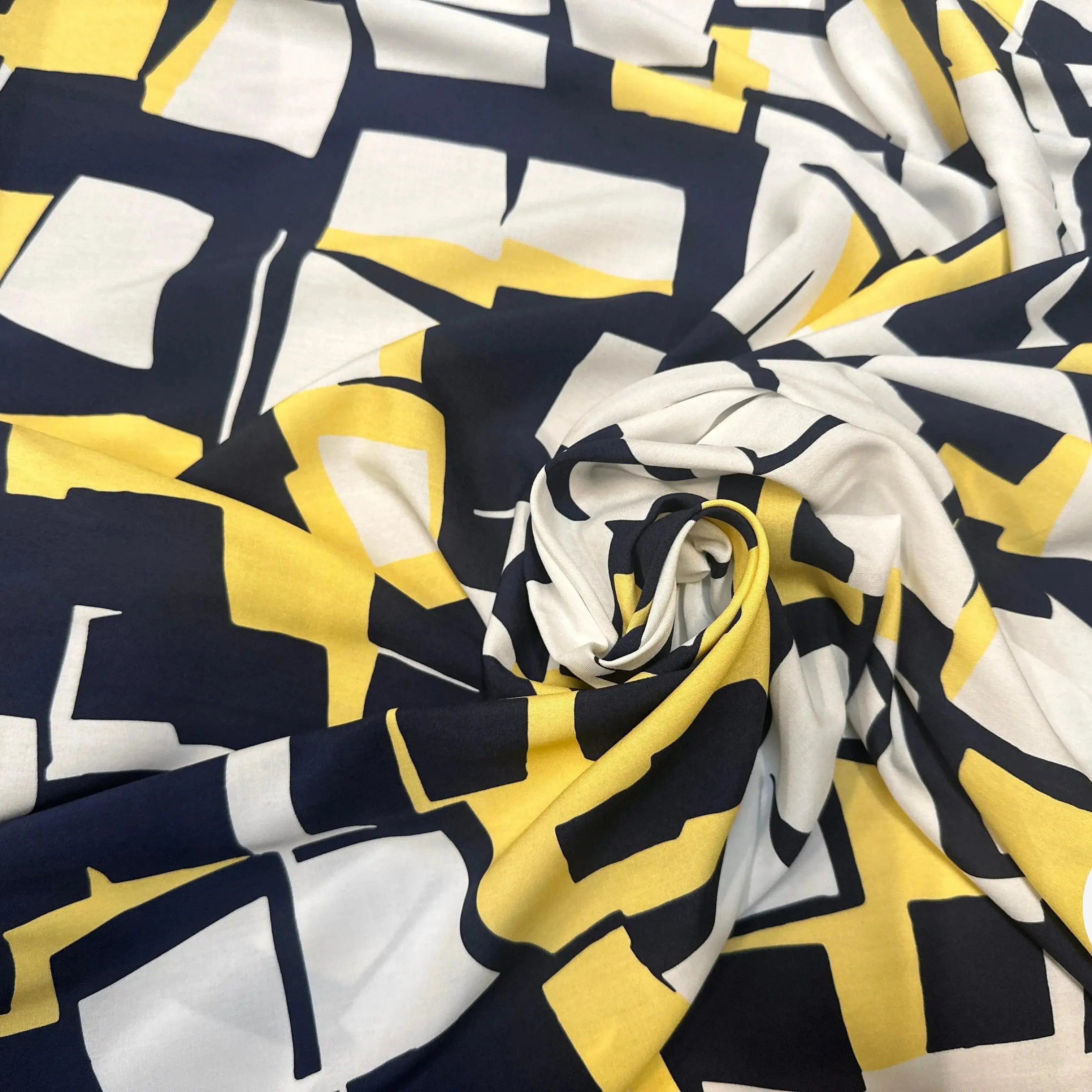 VISCOSE GÉOMETRIE IMPARFAITE DE BLEU & JAUNE - My Little Coupon