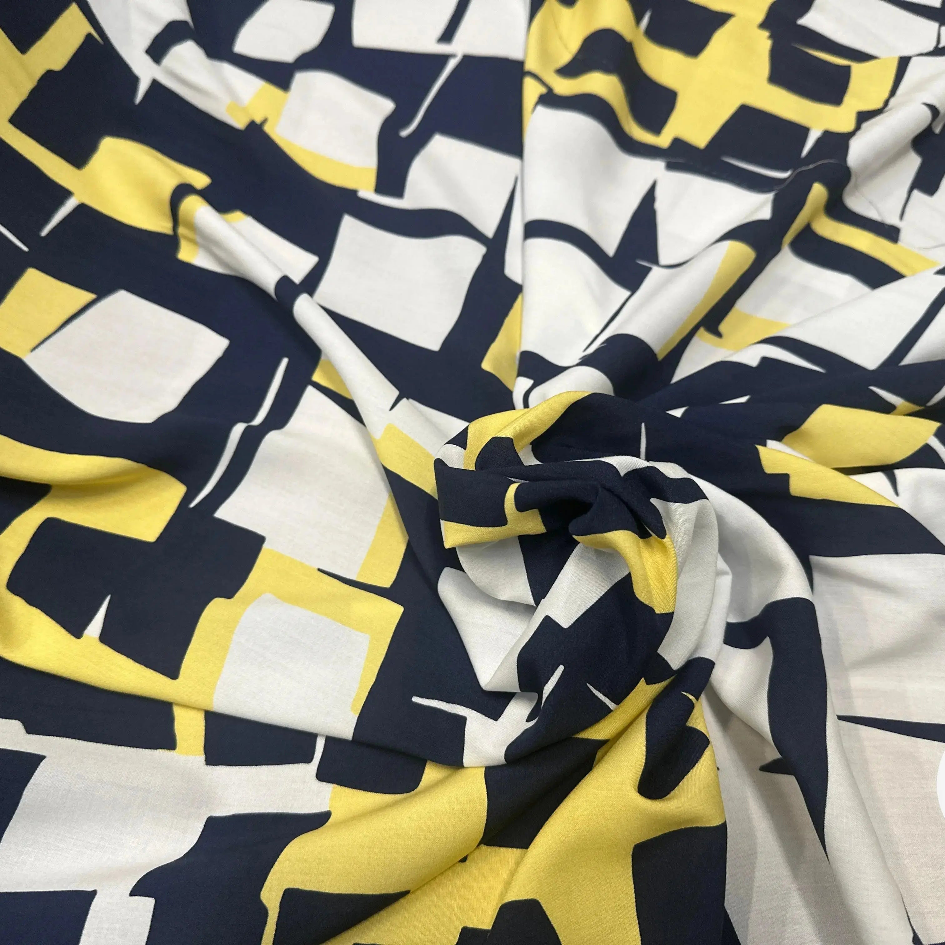 VISCOSE GÉOMETRIE IMPARFAITE DE BLEU & JAUNE - My Little Coupon