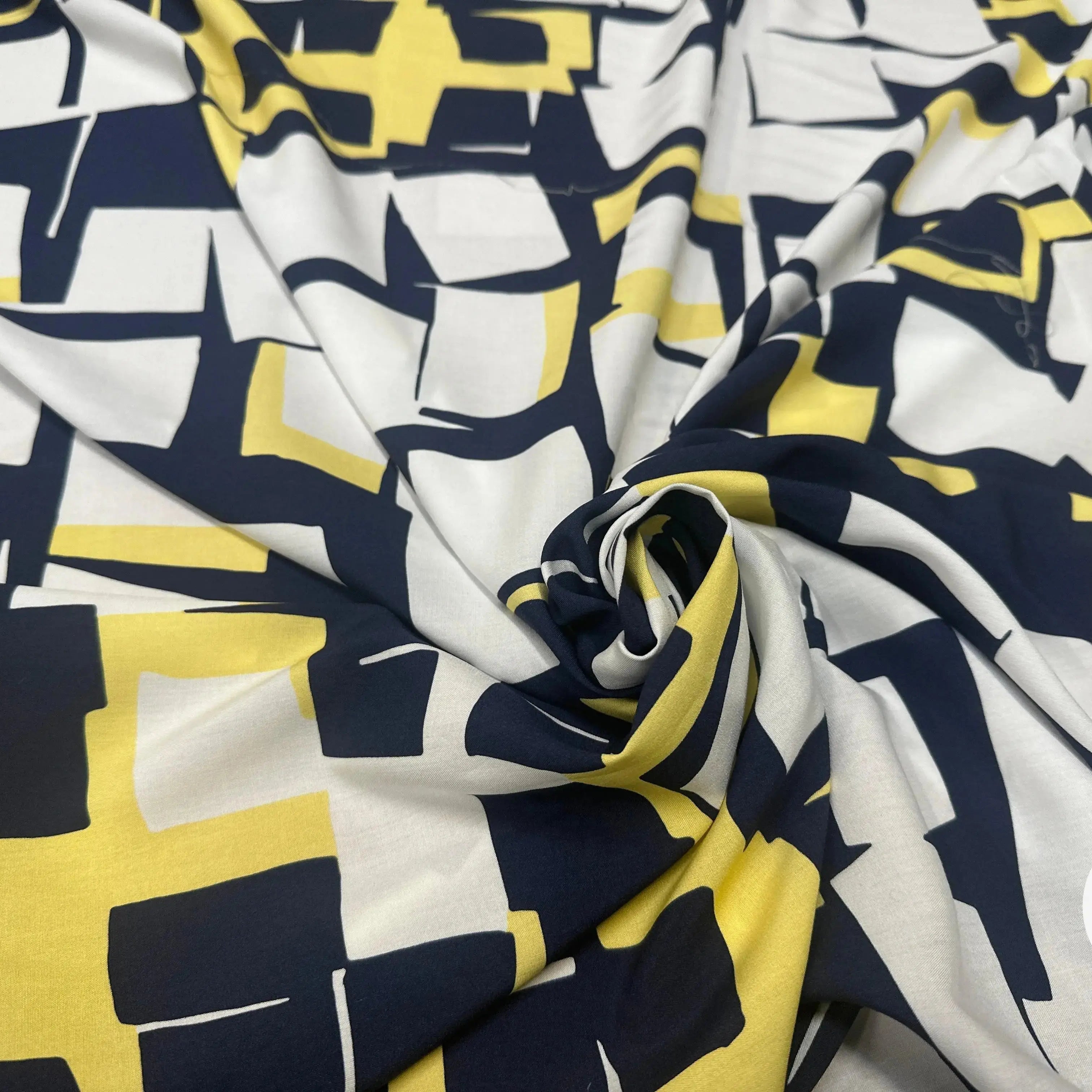 VISCOSE GÉOMETRIE IMPARFAITE DE BLEU & JAUNE - My Little Coupon