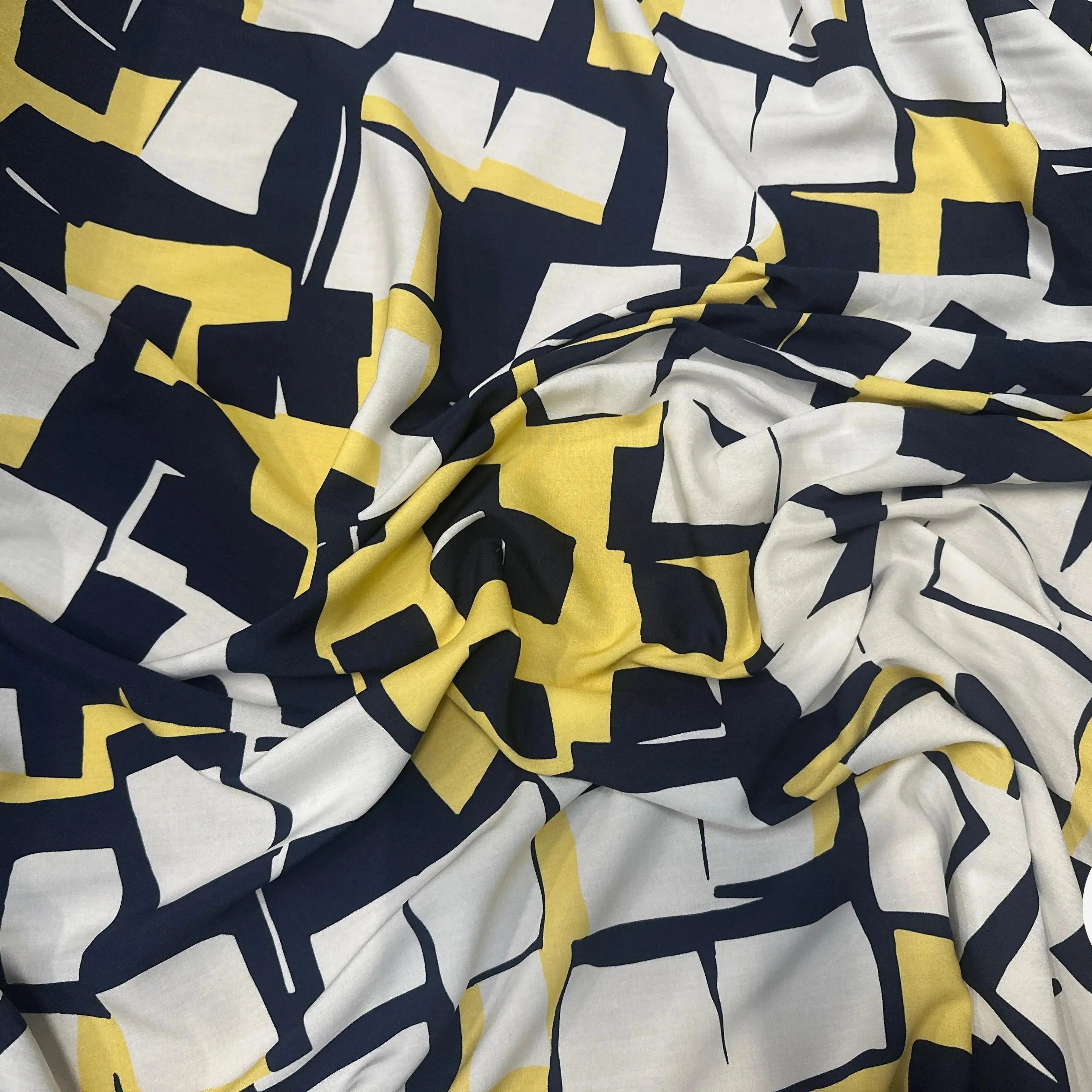 VISCOSE GÉOMETRIE IMPARFAITE DE BLEU & JAUNE - My Little Coupon