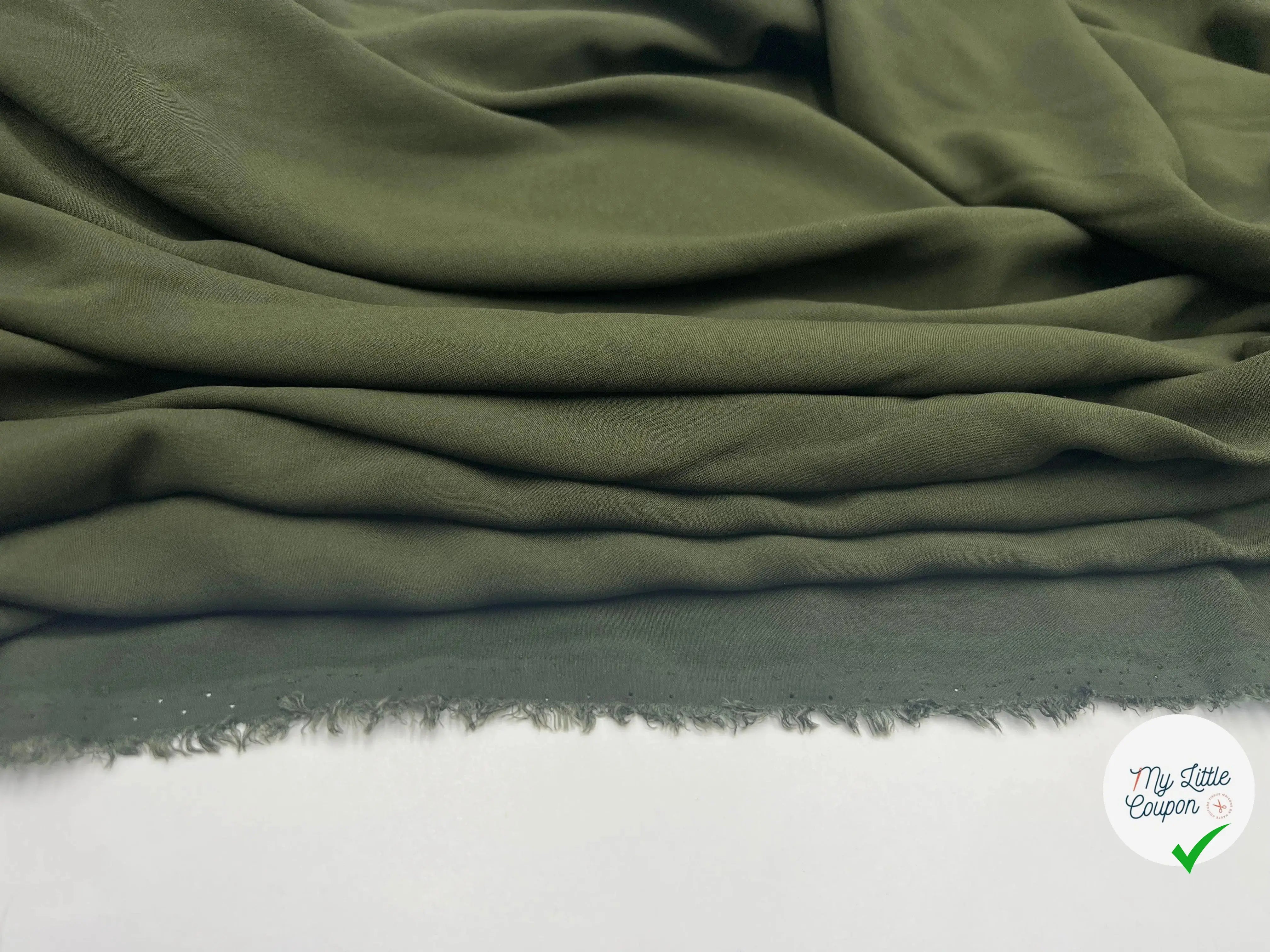 VOILE VISCOSE KAKI - My Little Coupon - tissu - coudre