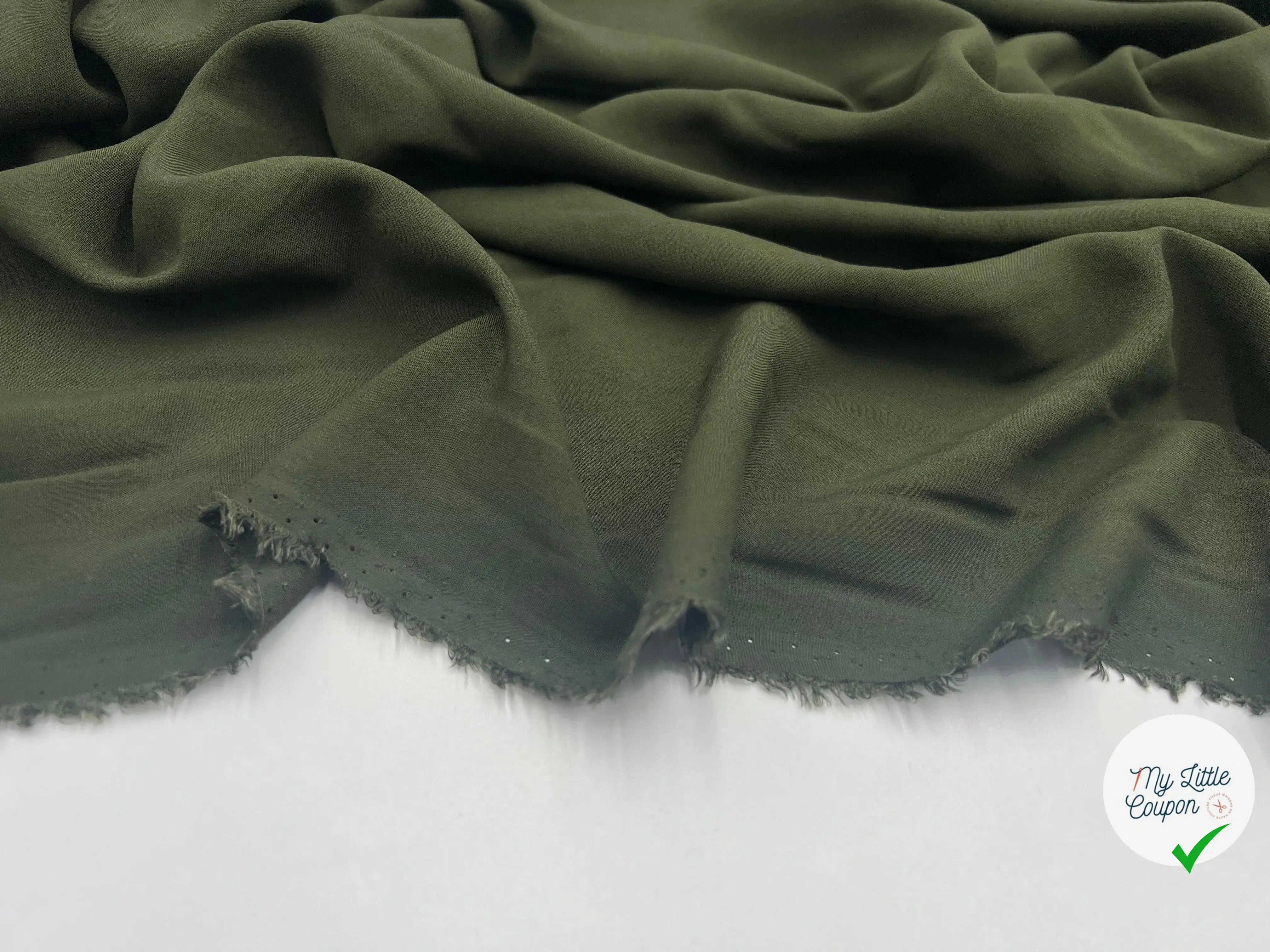 VOILE VISCOSE KAKI - My Little Coupon - tissu - coudre
