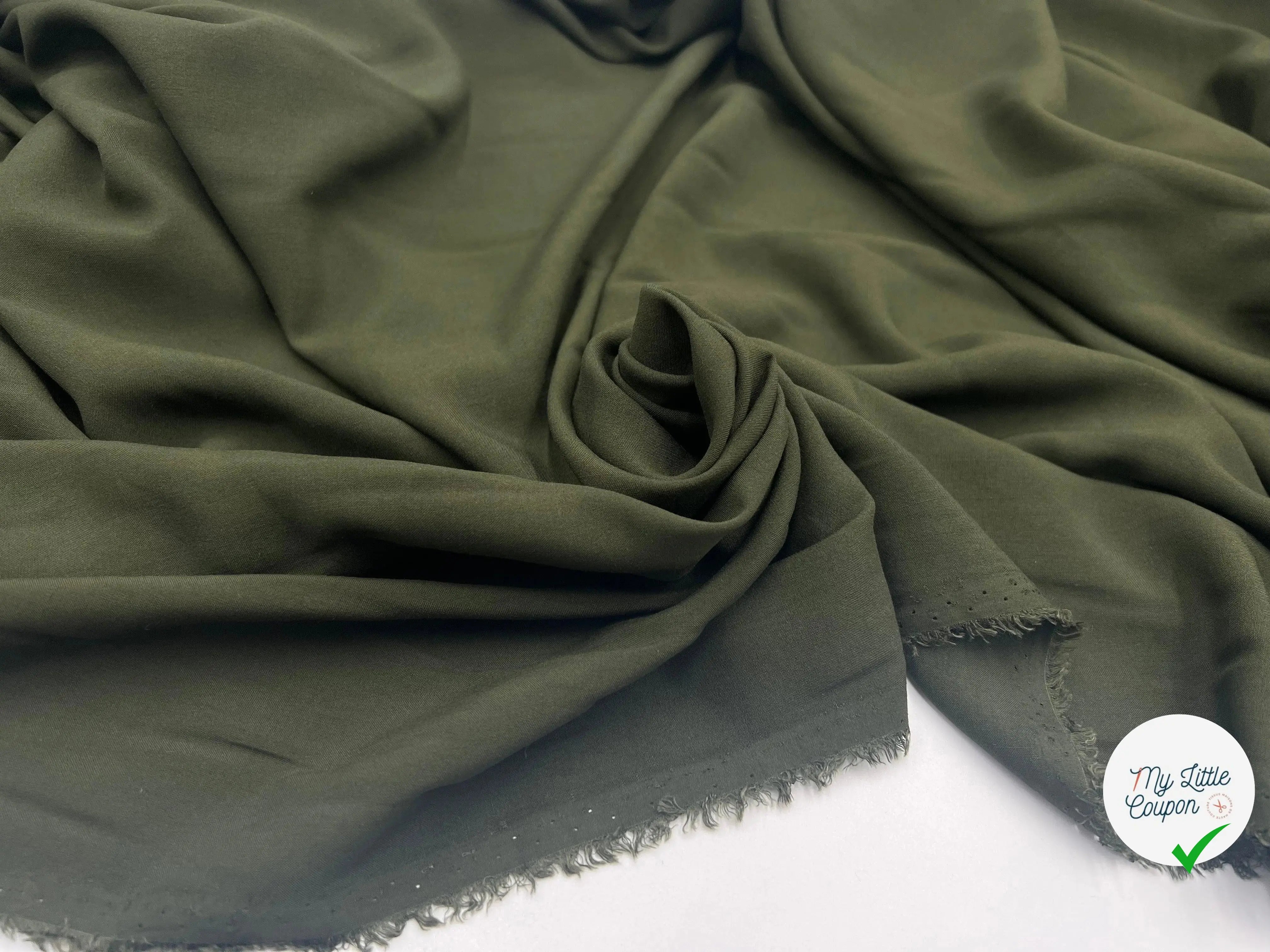 VOILE VISCOSE KAKI - My Little Coupon - tissu - coudre