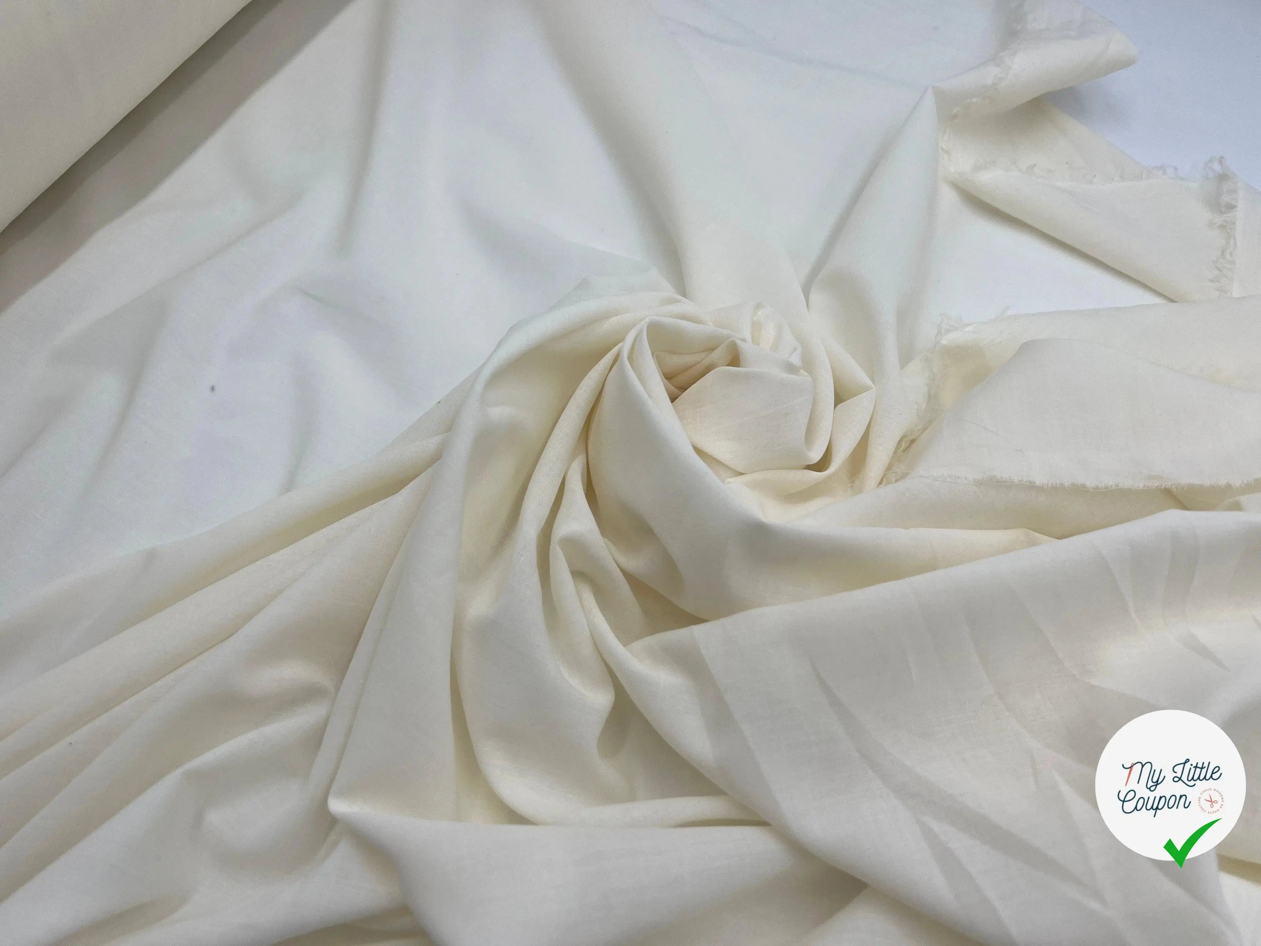 VOILE DE COTON ÉCRU - My Little Coupon - tissu - coudre