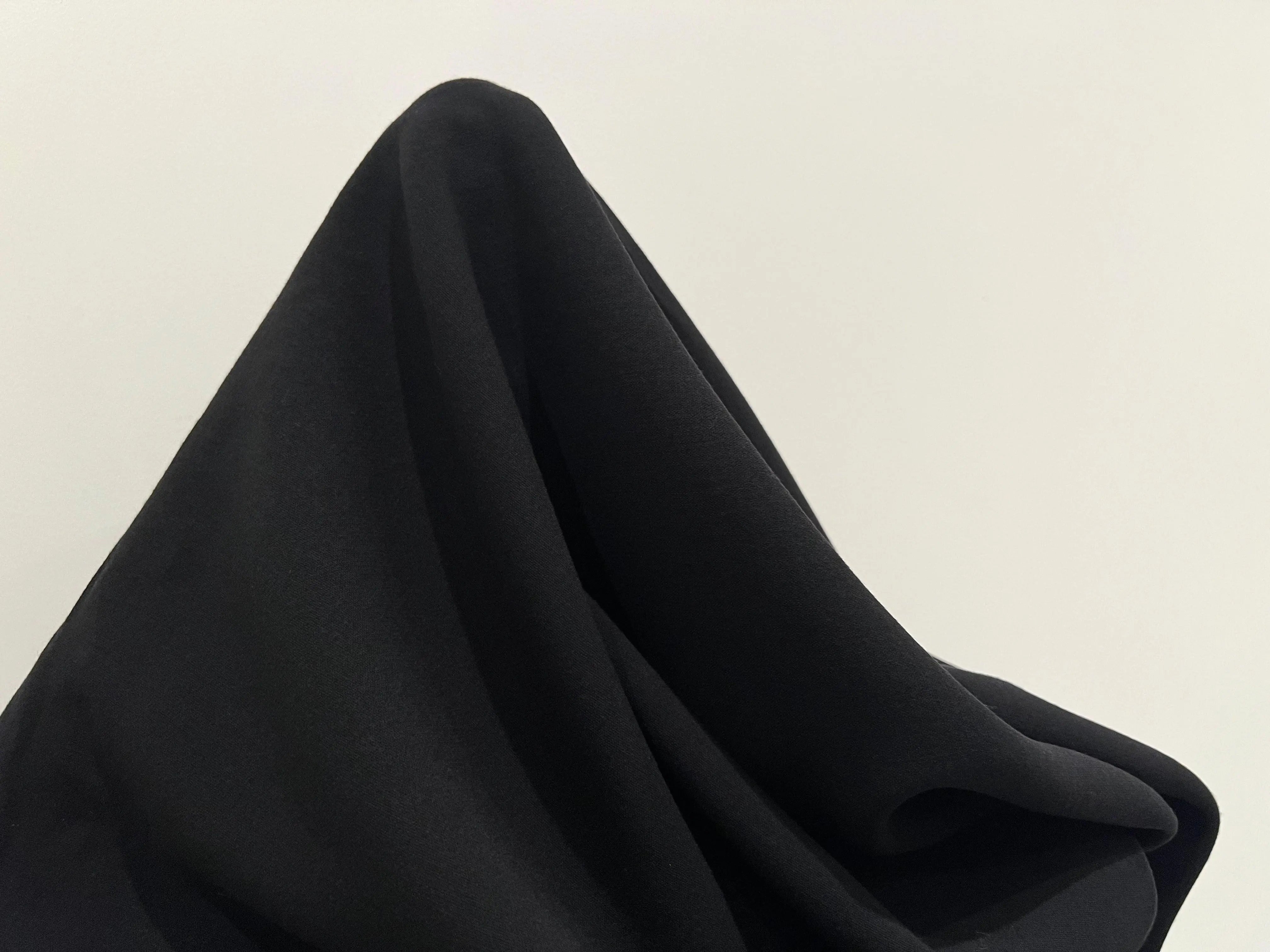 CRÊPE DE LAINE LOURD EXTENSIBLE NOIR - My Little Coupon - tissu - coudre
