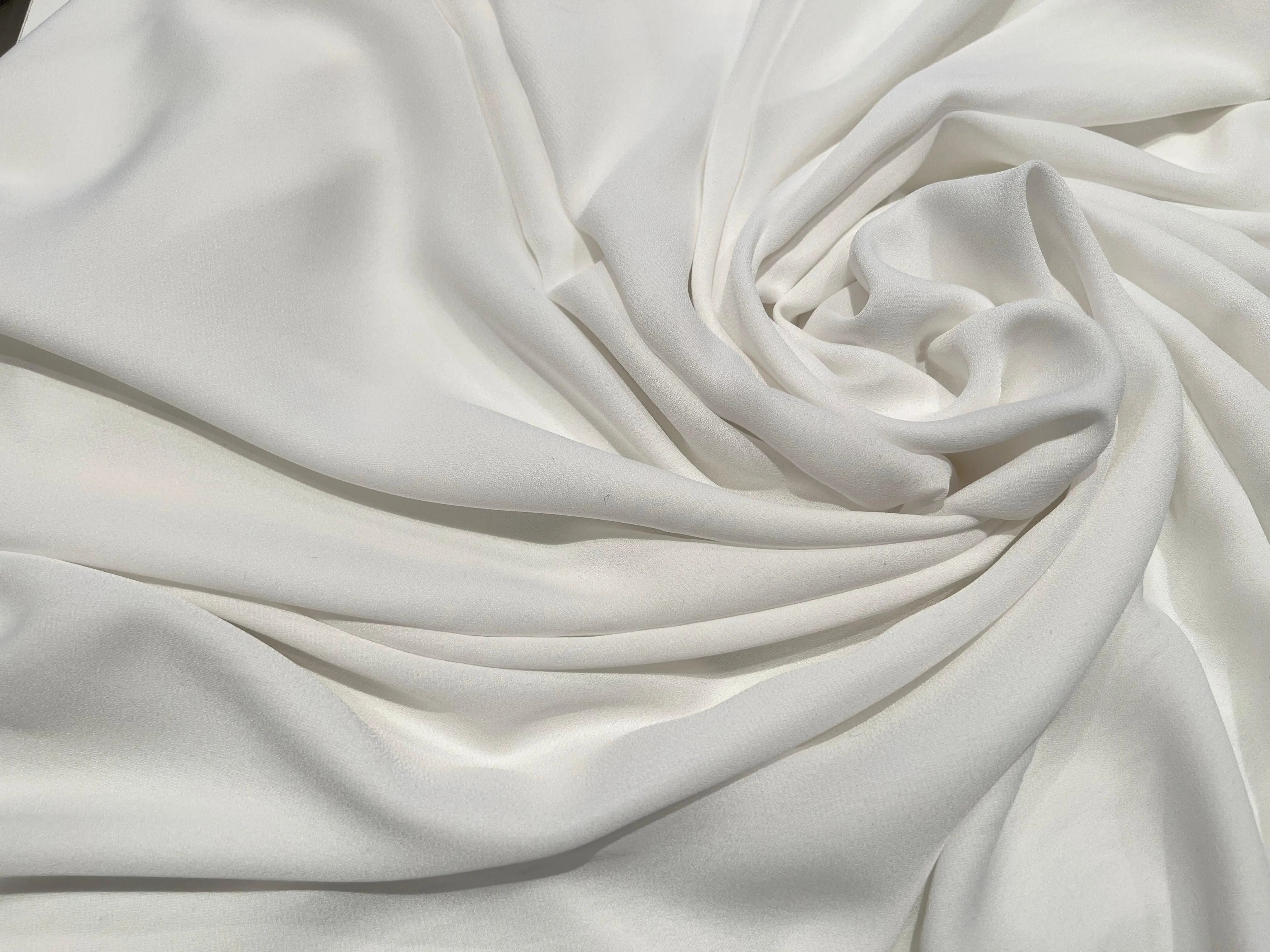 CRÊPE GEORGETTE BLANC CASSÉ - My Little Coupon - tissu - coudre