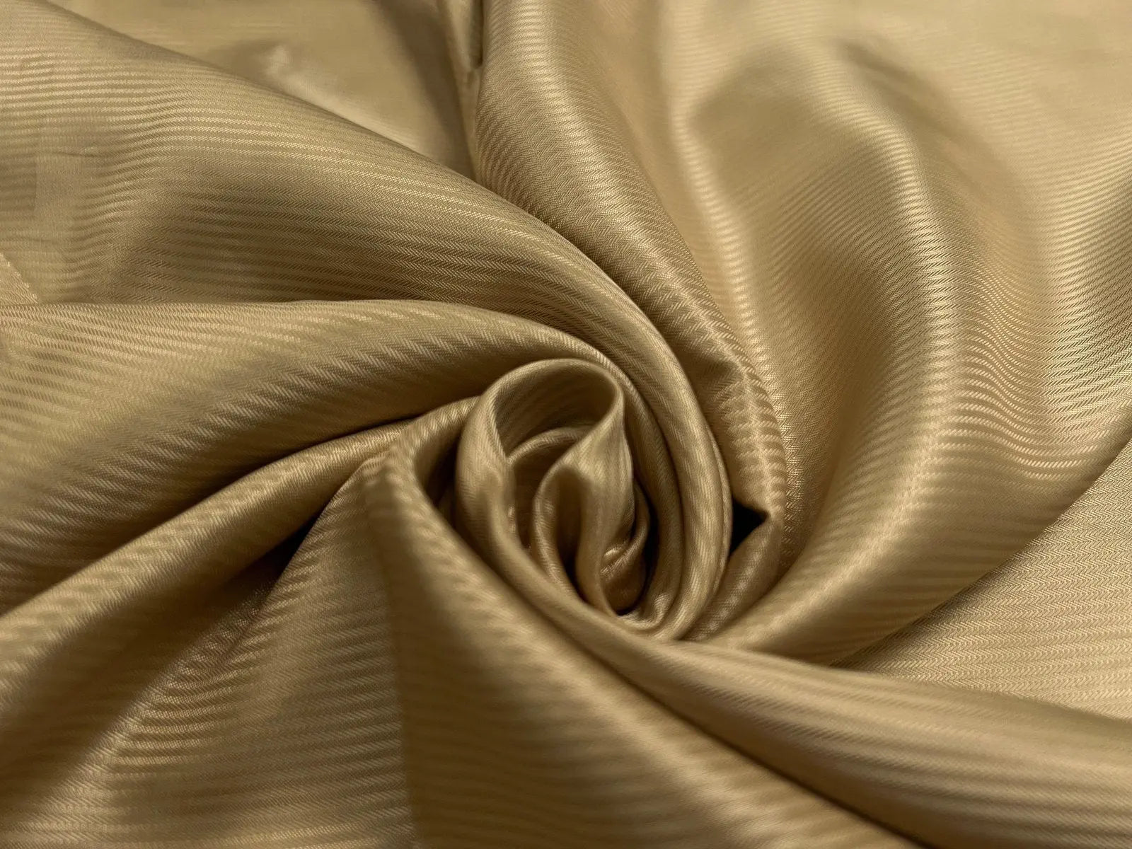 DOUBLURE FANTAISIE MOTIF RAYURES CARAMEL BEURRE SALÉ - coupon de tissu de 3 mètres - My Little Coupon - tissu - coudre