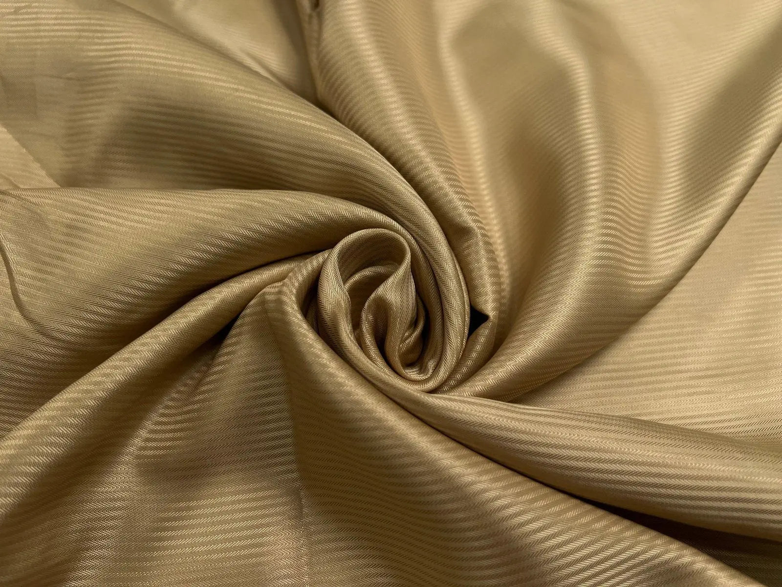 DOUBLURE FANTAISIE MOTIF RAYURES CARAMEL BEURRE SALÉ - coupon de tissu de 3 mètres - My Little Coupon - tissu - coudre