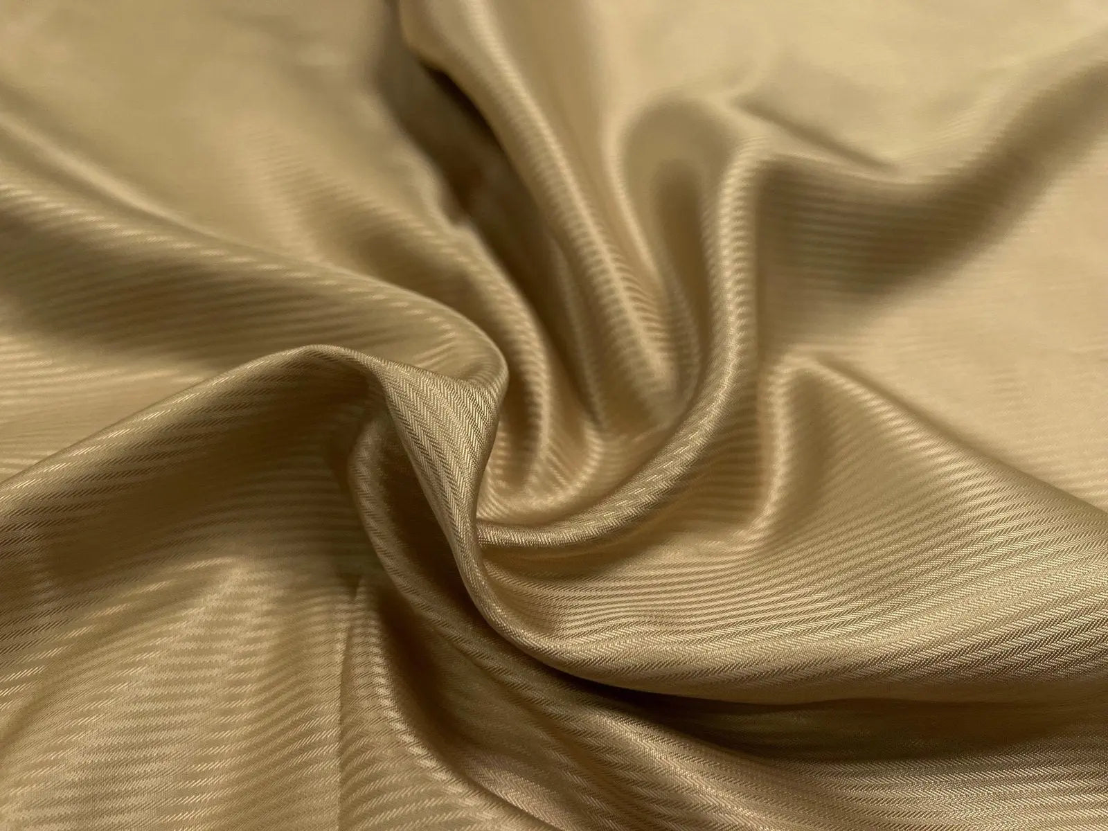 DOUBLURE FANTAISIE MOTIF RAYURES CARAMEL BEURRE SALÉ - coupon de tissu de 3 mètres - My Little Coupon - tissu - coudre