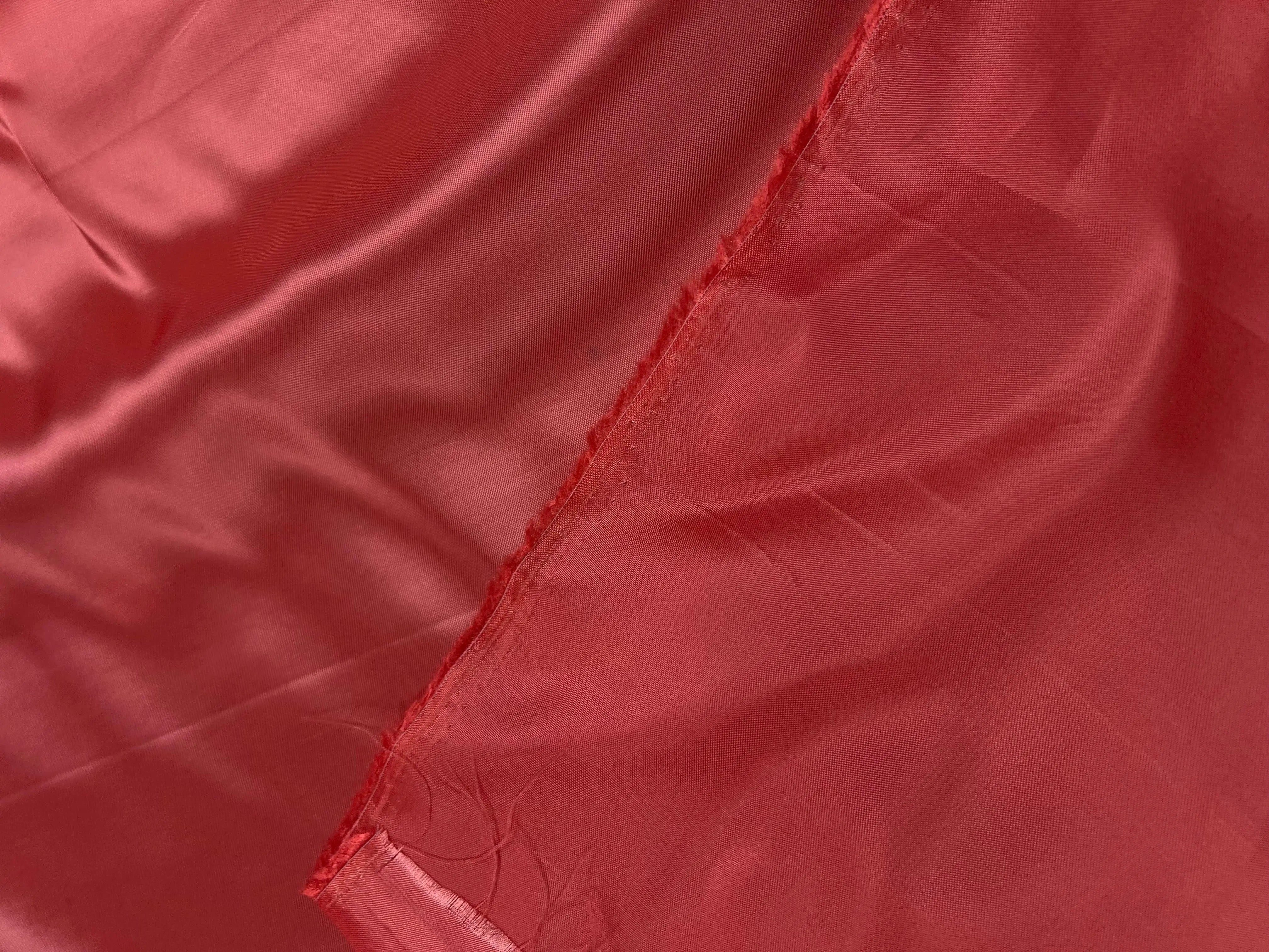 DOUBLURE SATIN VISCOSE MANDARINE ACIDULÉE - coupon de 3 mètres - My Little Coupon - tissu - coudre