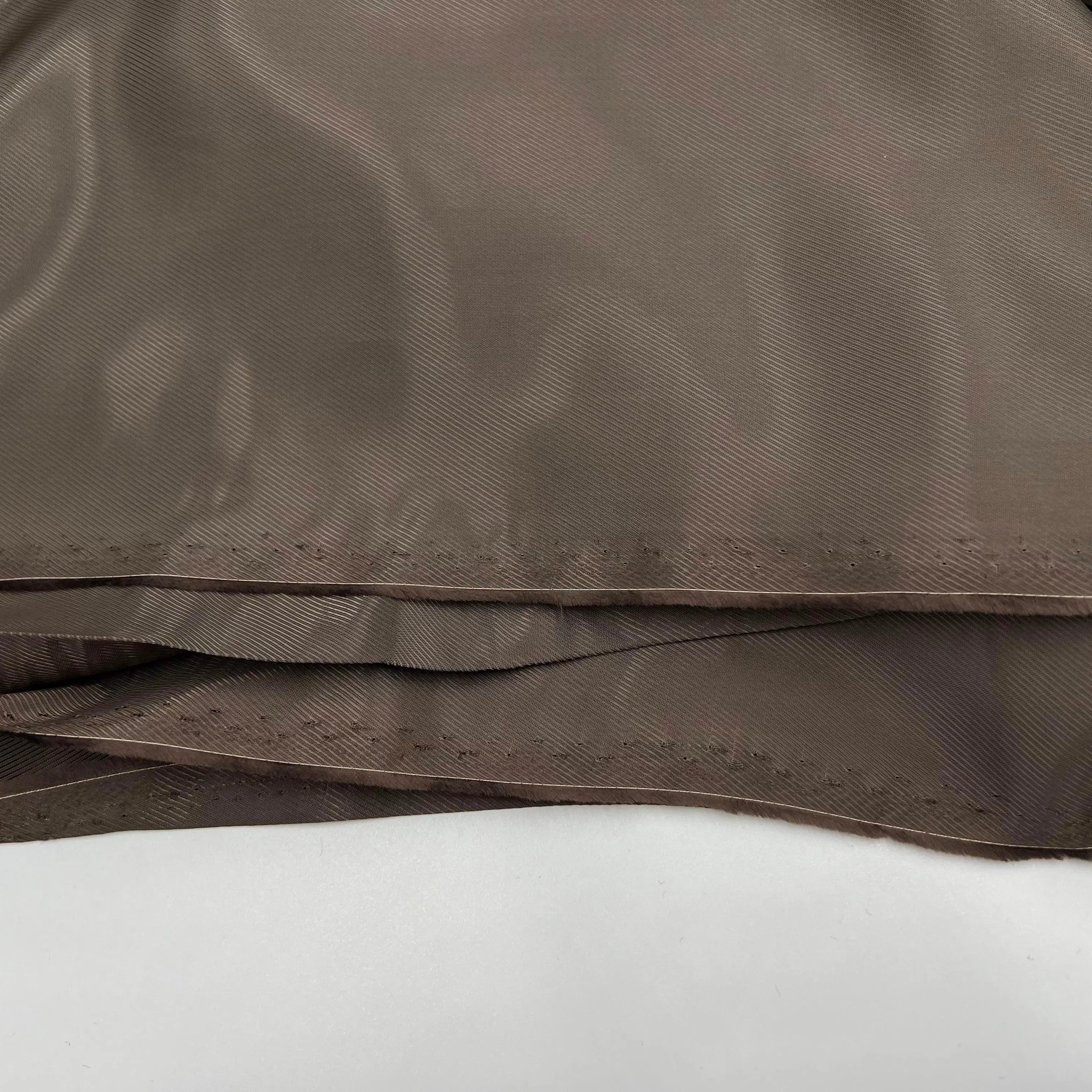 DOUBLURE SATIN VISCOSE MARRON GLACÉ - coupon de tissu de 3 mètres - My Little Coupon - tissu - coudre