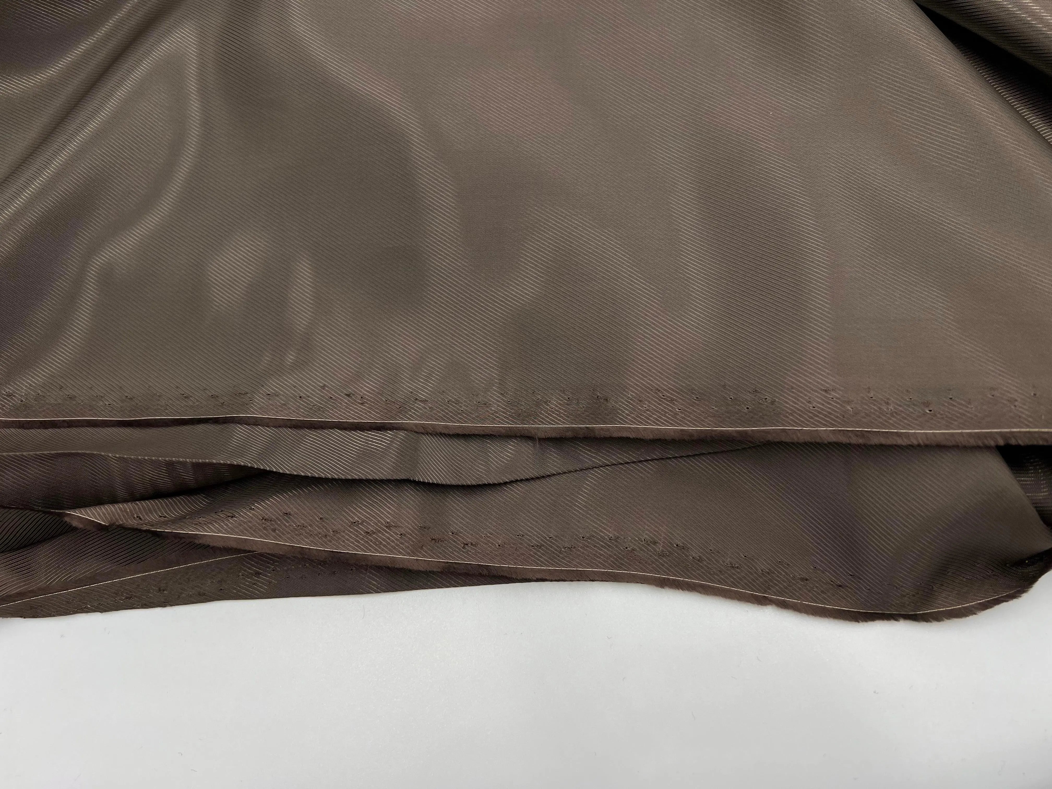 DOUBLURE SATIN VISCOSE MARRON GLACĂ - coupon de tissu de 3 mĂštres - My Little Coupon - tissu - coudre