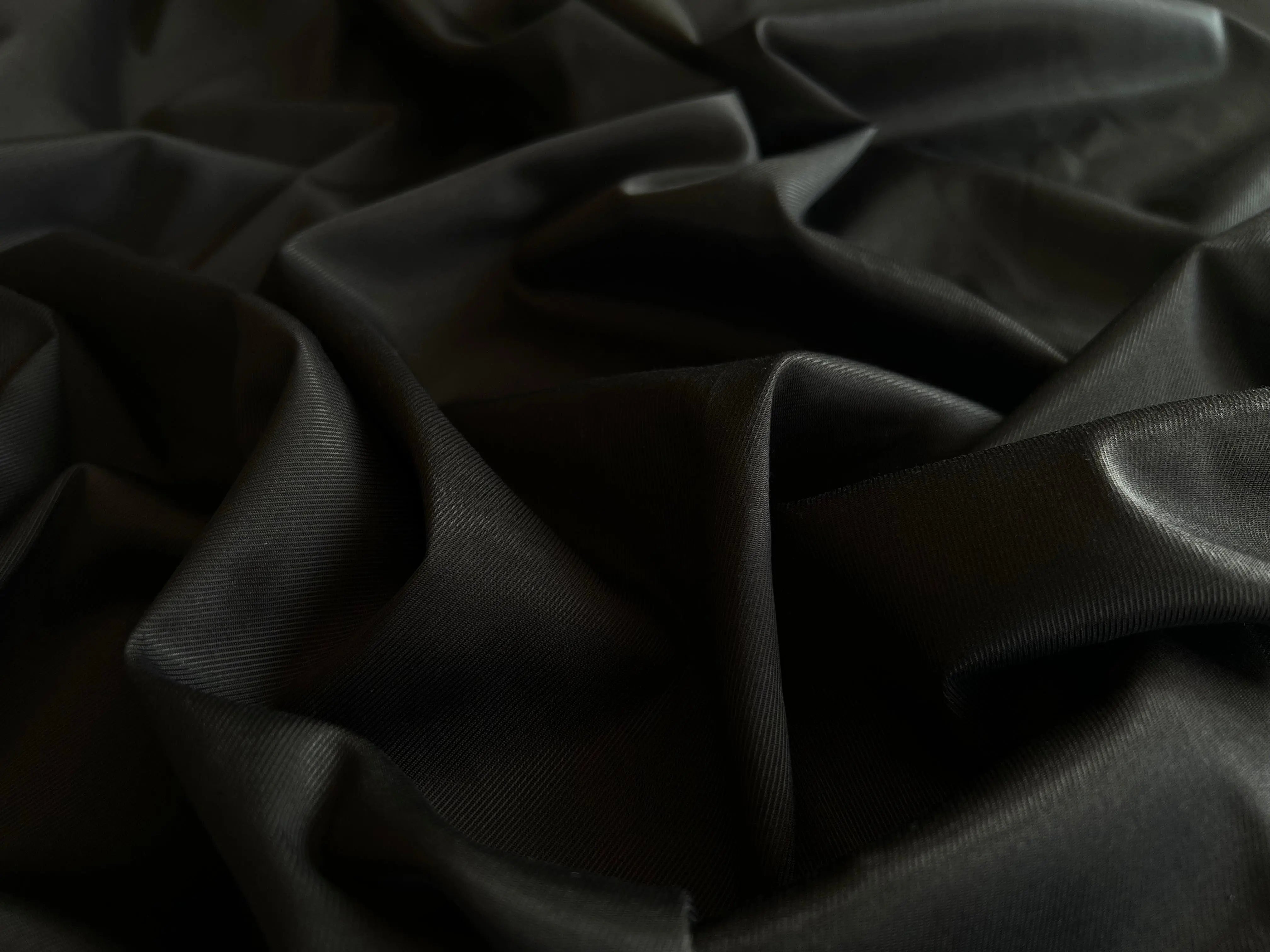 DOUBLURE SATIN VISCOSE NOIR CHINÉ MARRON - coupon de 3 mètres - My Little Coupon - tissu - coudre
