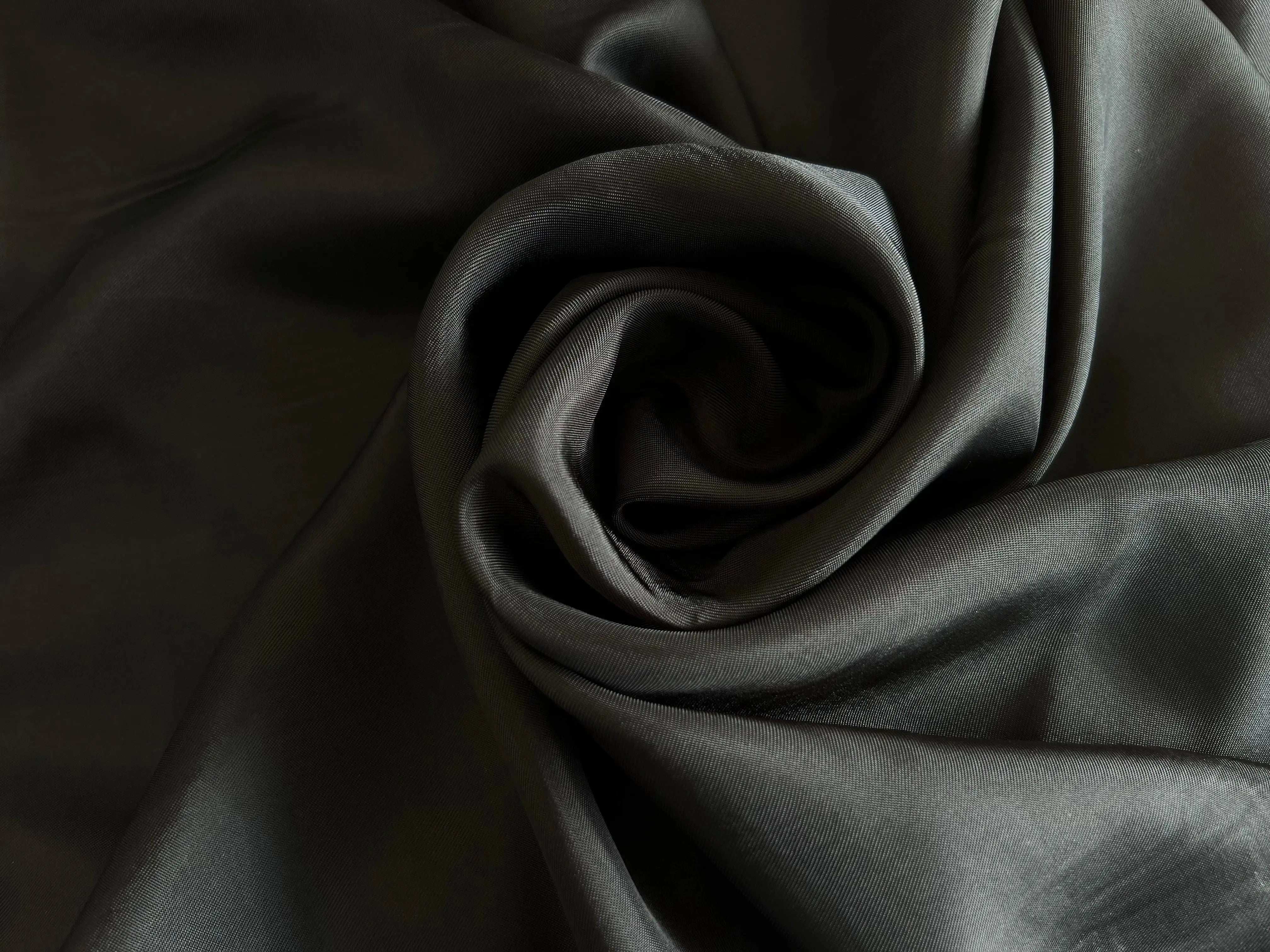 DOUBLURE SATIN VISCOSE NOIR PROFOND QUALITÉ COUTURE - coupon de 3 mètres - My Little Coupon - tissu - coudre
