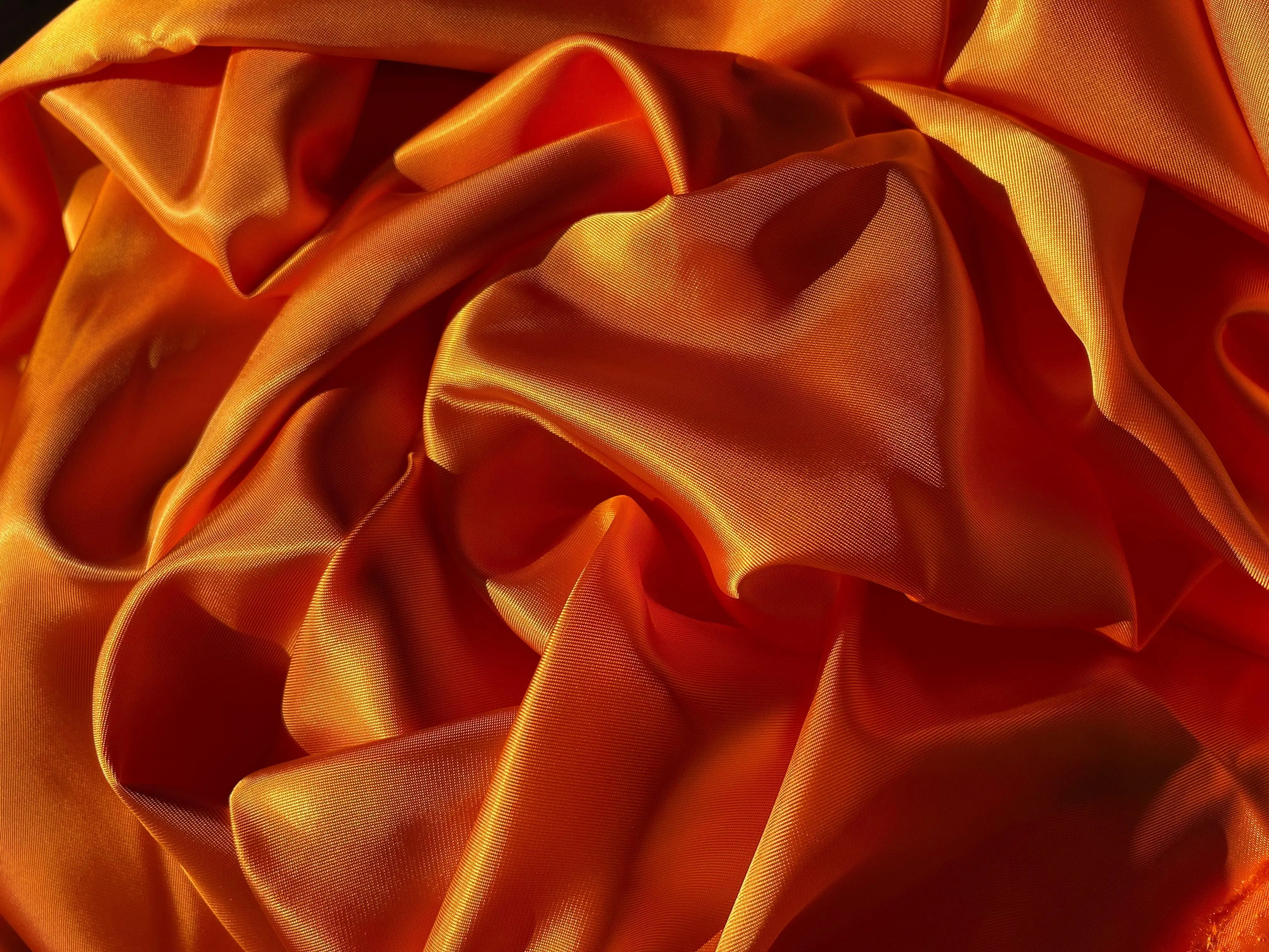 DOUBLURE SATIN VISCOSE ORANGE ACIDULÉ - My Little Coupon - tissu - coudre