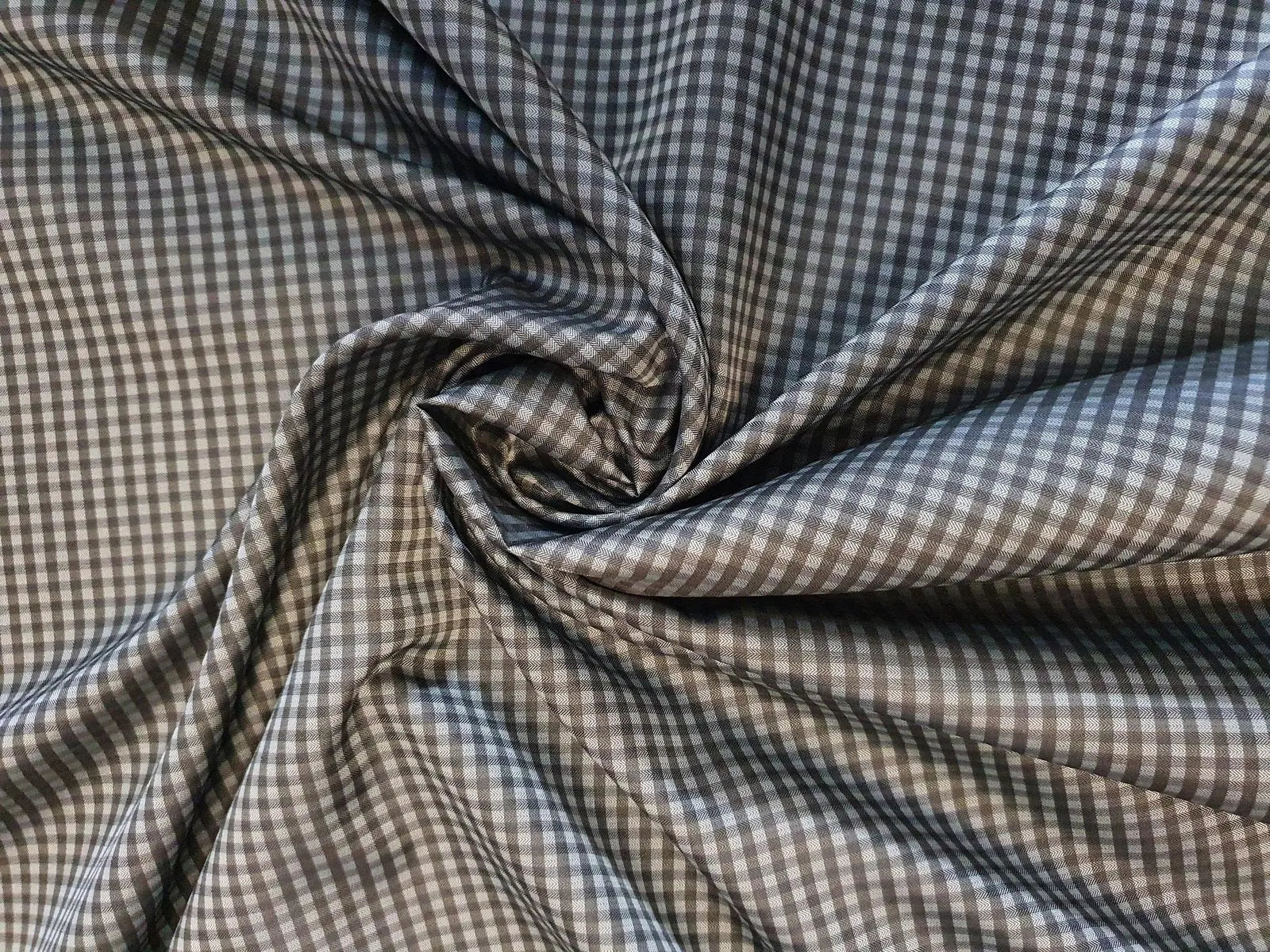 DOUBLURE VICHY NOIR ET GRIS - coupon de tissu de 3 mètres - My Little Coupon - tissu - coudre