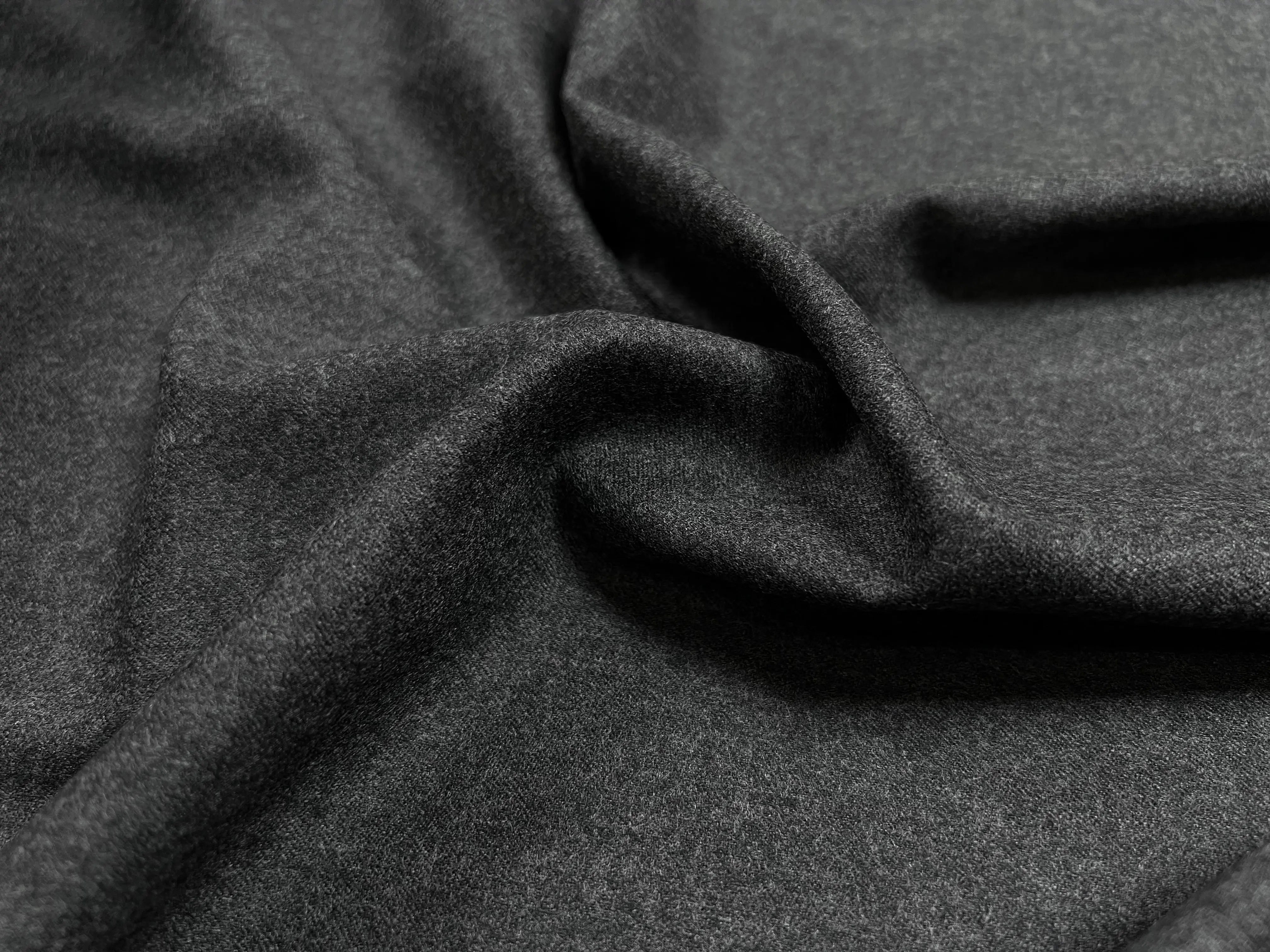 DRAPERIE FLANELLE 100% LAINE GRISE LEGERE - My Little Coupon - tissu - coudre