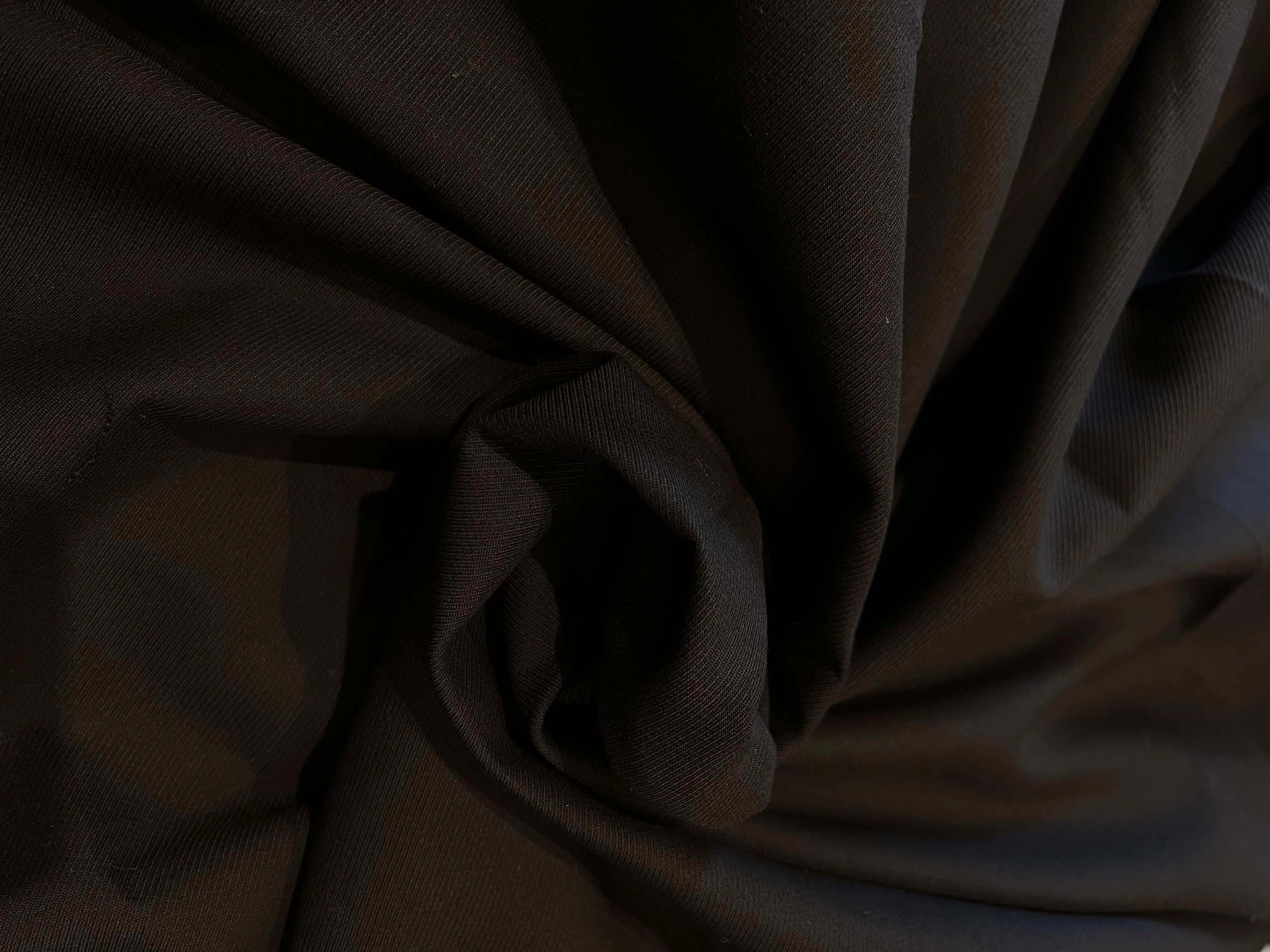 GABARDINE DE COTON NOIRE FAÇON TWILL - My Little Coupon - tissu - coudre