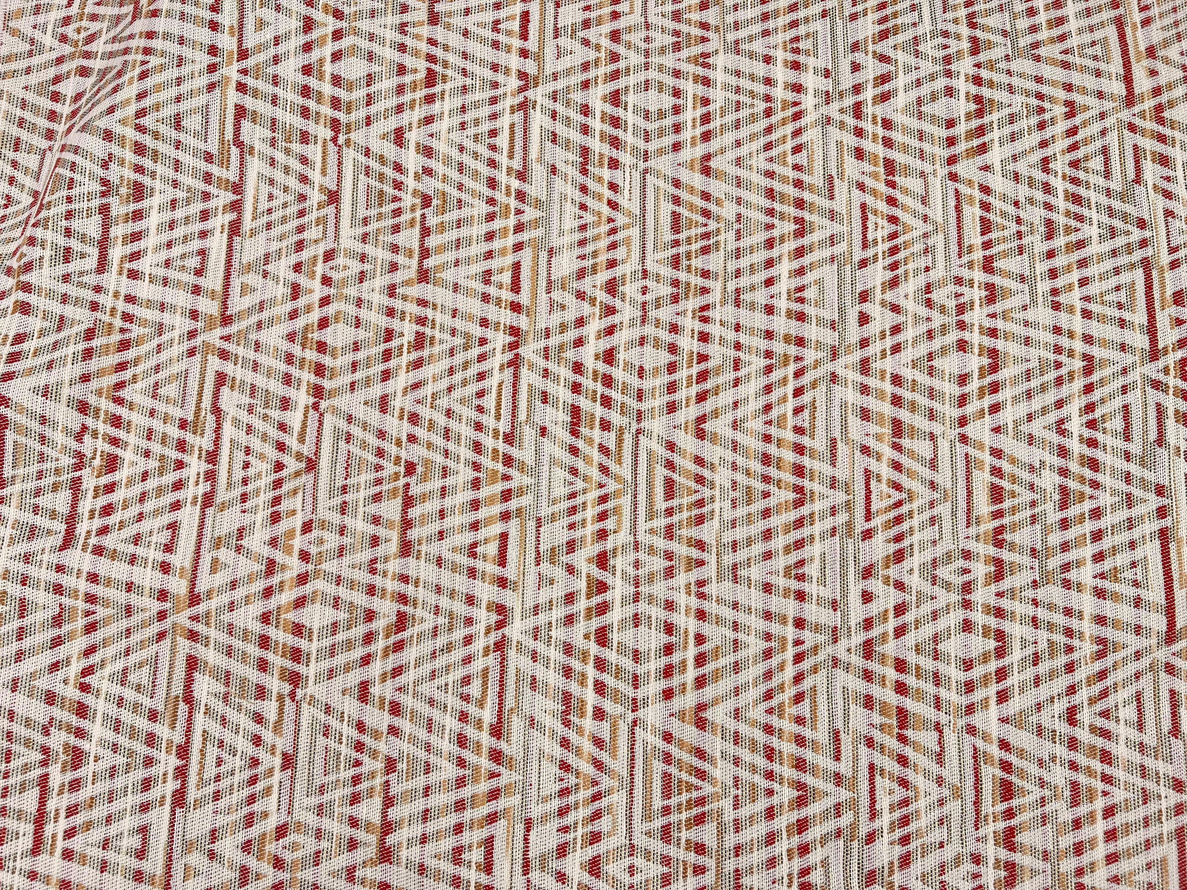 JACQUARD LOSANGES ROUGE ET OR - My Little Coupon - tissu - coudre