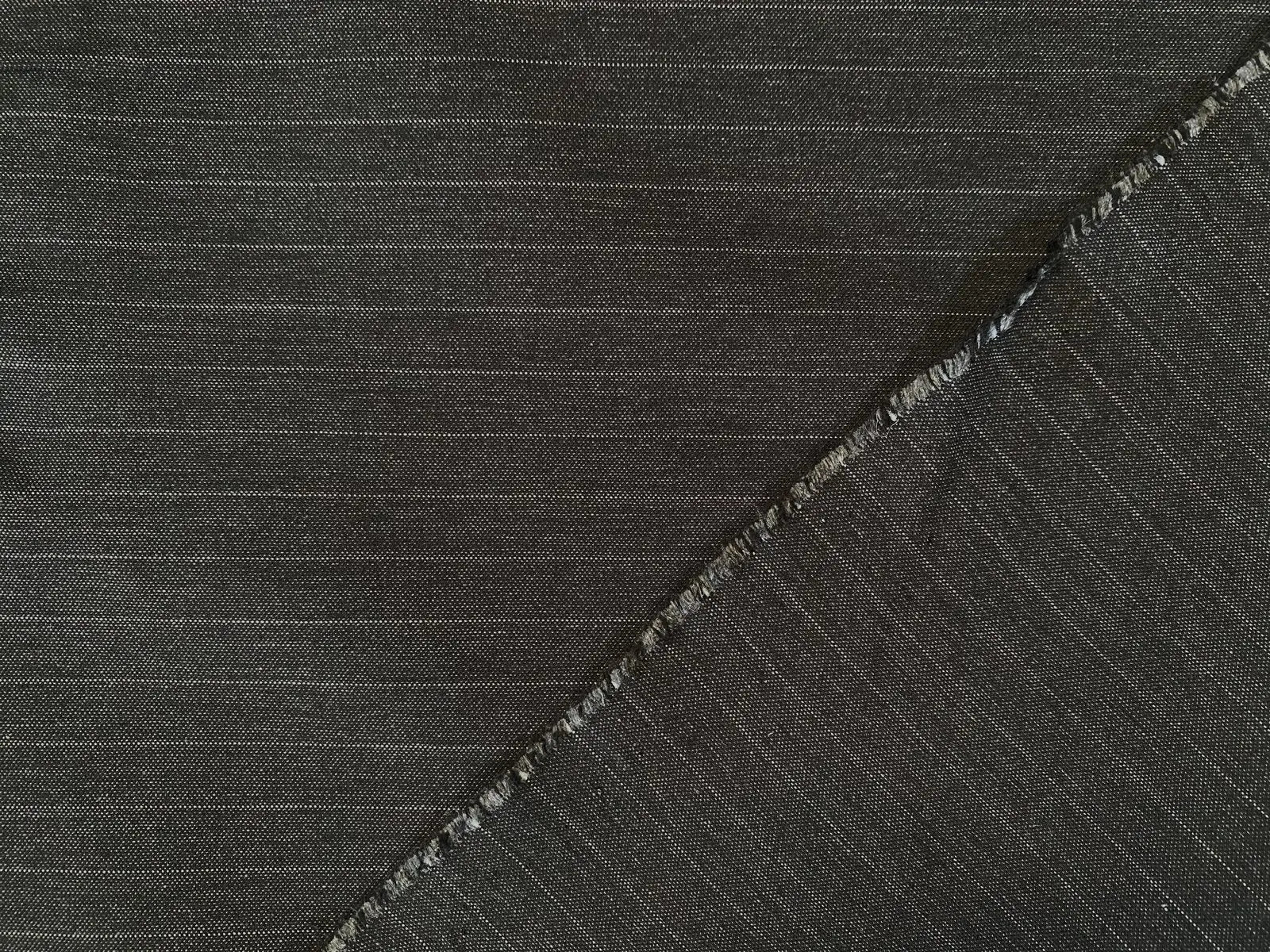 LAINAGE FIN GRIS ANTHRACITE RAYURES HORIZONTALES - My Little Coupon - tissu - coudre