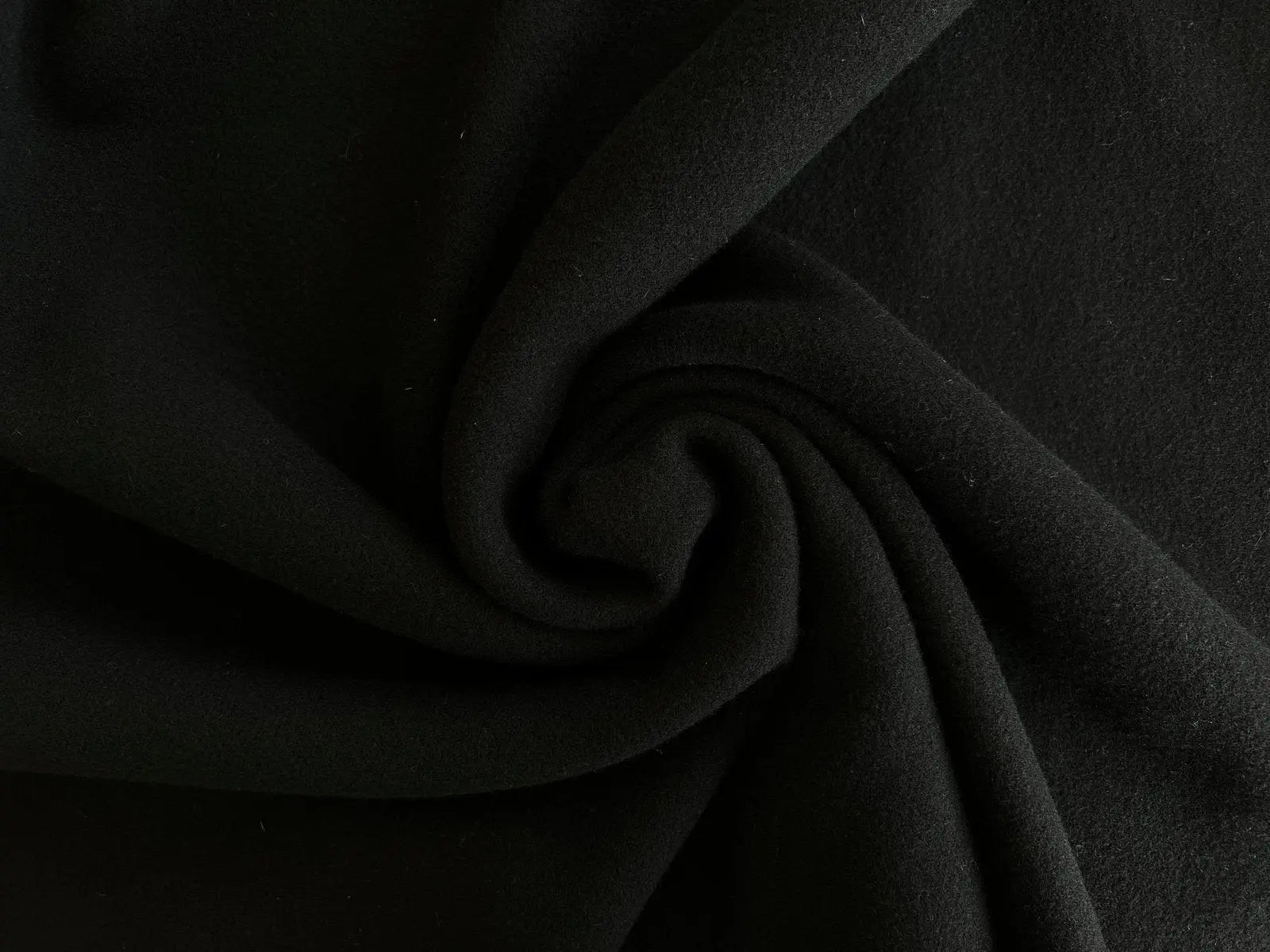 LAINAGE MANTEAU MOLLETON DE LAINE NOIR - My Little Coupon - tissu - coudre