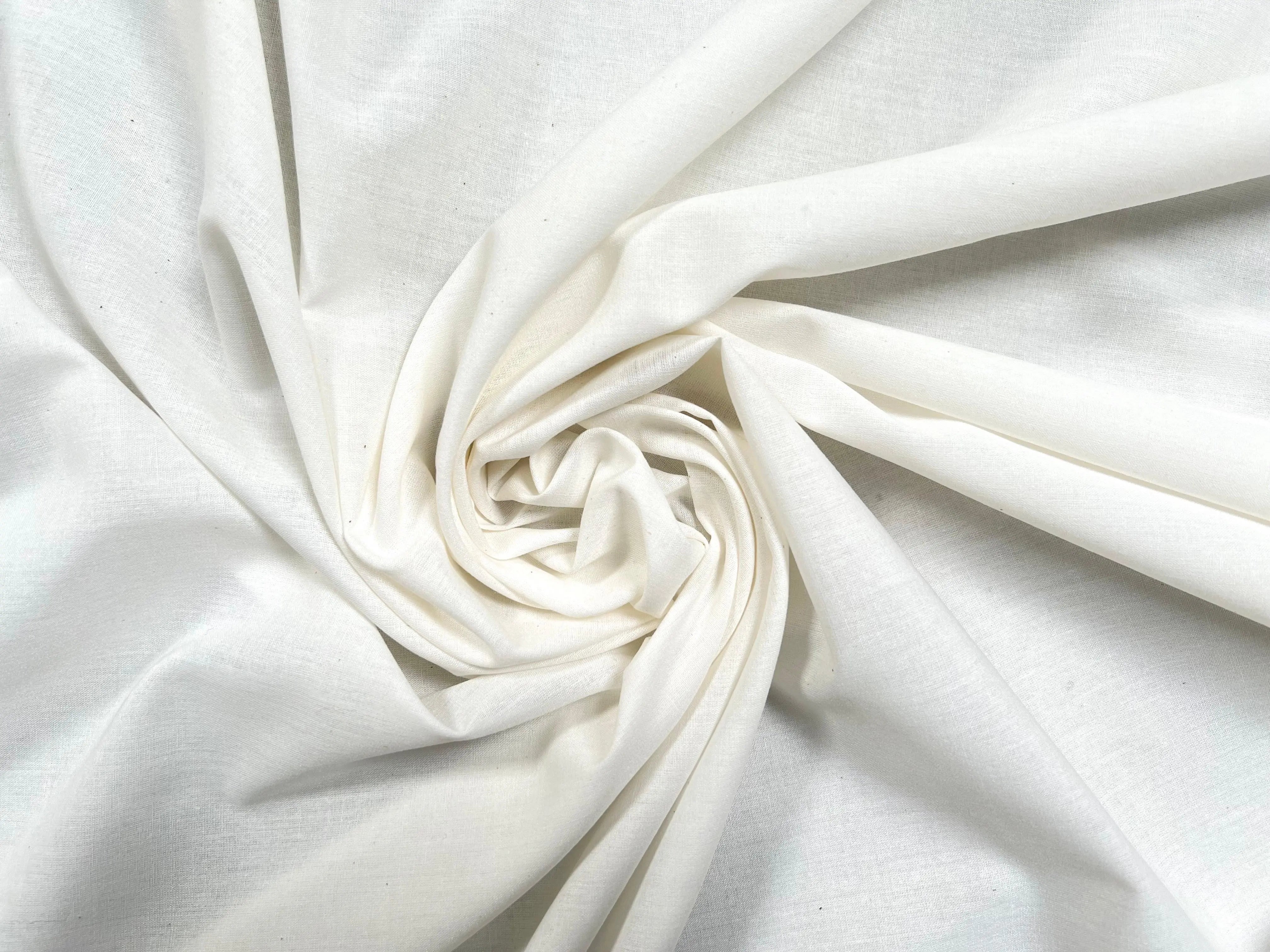 PERCALE DE COTON BLANCHE LÉGÈREMENT CASSÉ - My Little Coupon - tissu - coudre