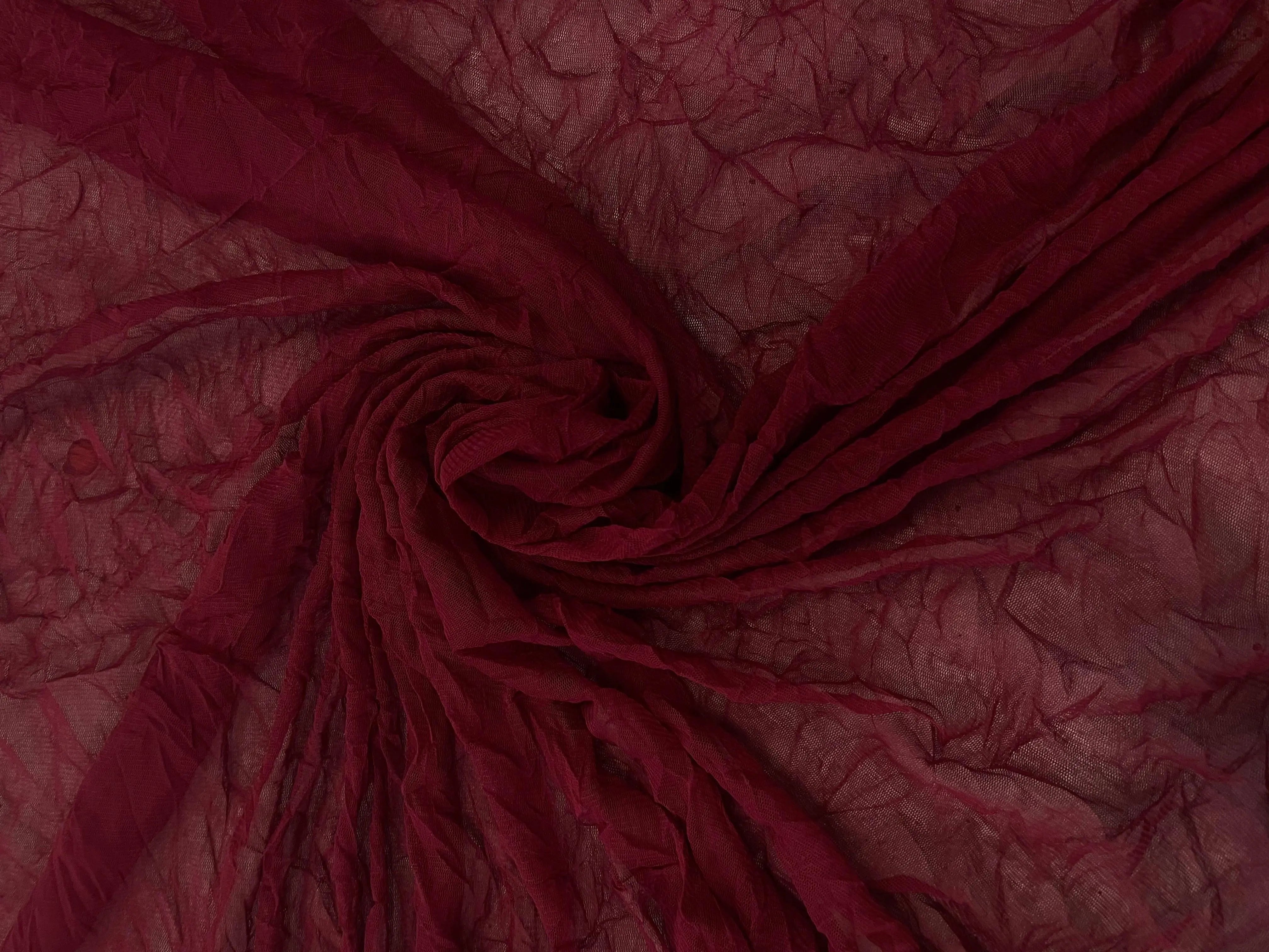 RÉSILLE FINE LYCRA ROUGE AMOUR EFFET FROISSÉ - My Little Coupon - tissu - coudre