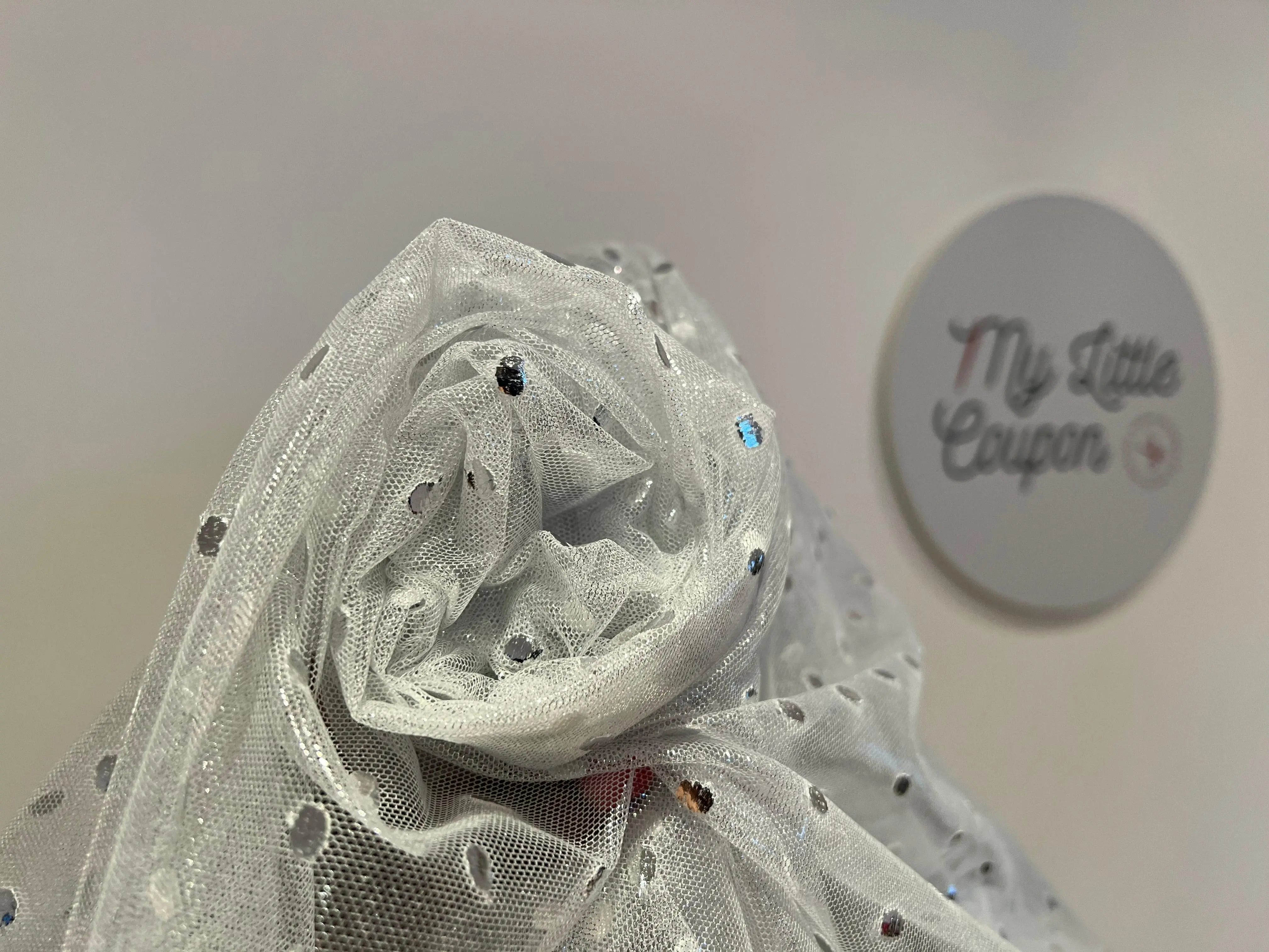 RESILLE LUNE PLUMETIS ARGENT - My Little Coupon - tissu - coudre