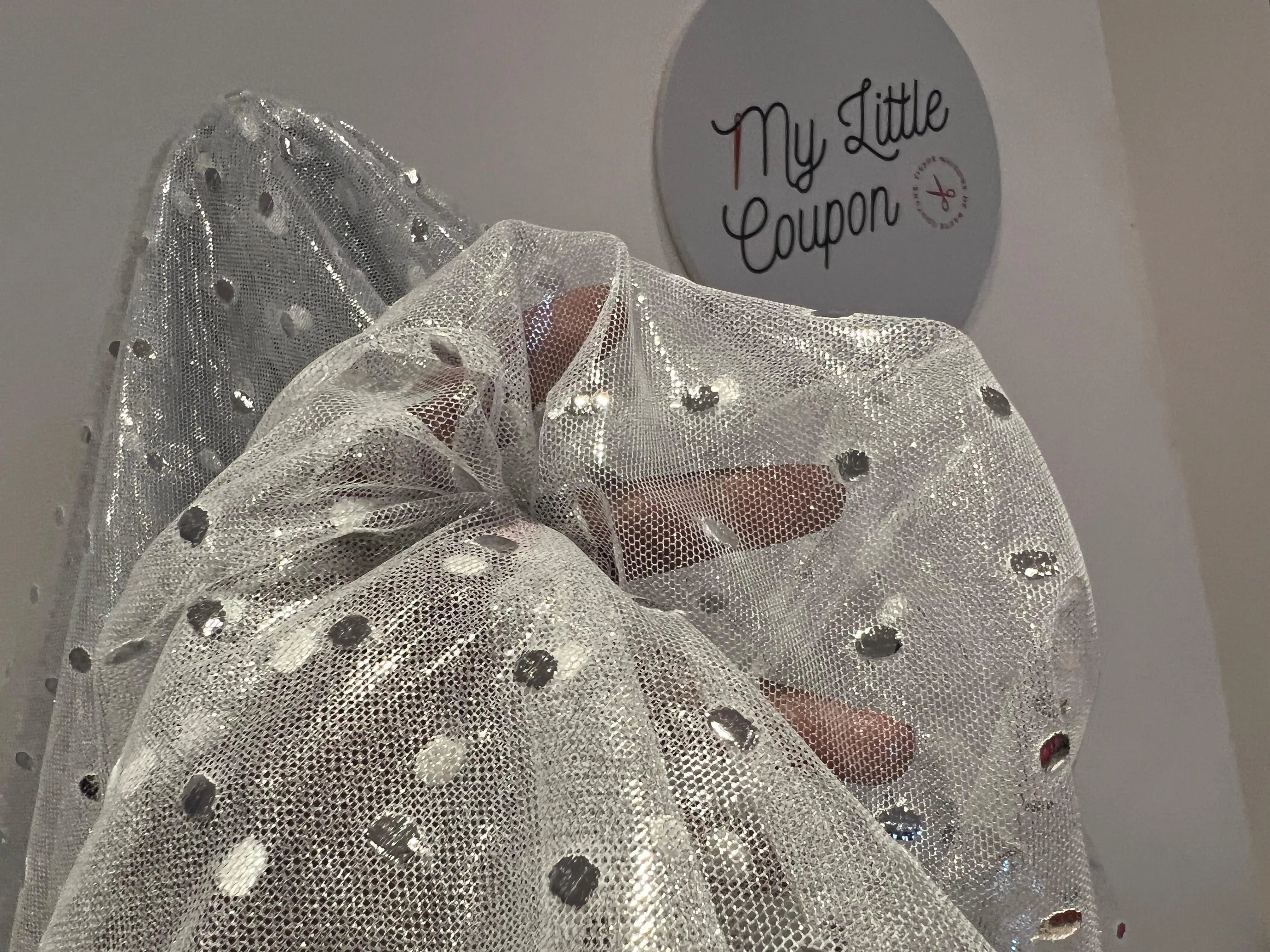 RESILLE LUNE PLUMETIS ARGENT - My Little Coupon - tissu - coudre